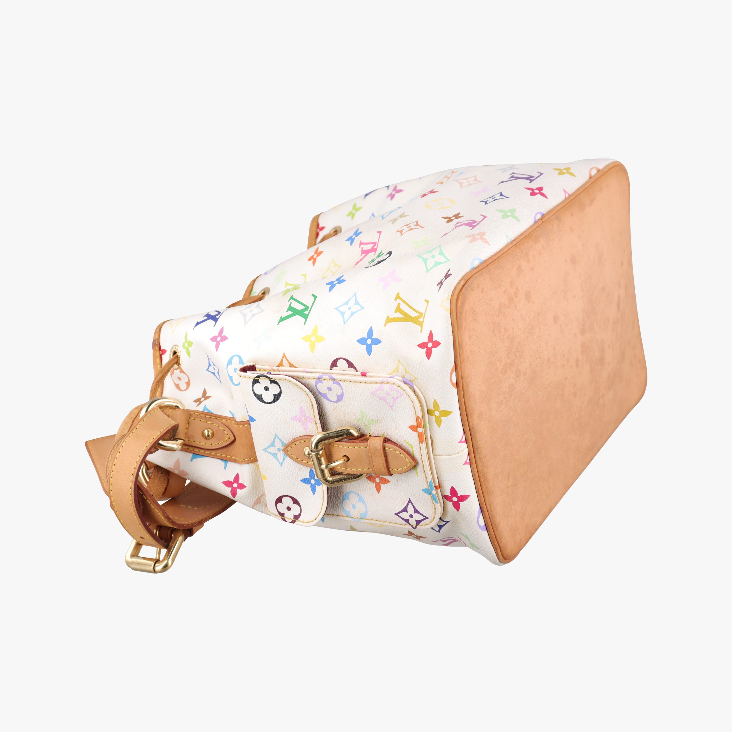Secondhand Louis Vuitton Petit NOe white Monogram Multicolor M42229 shoulderbag | stylenewstar