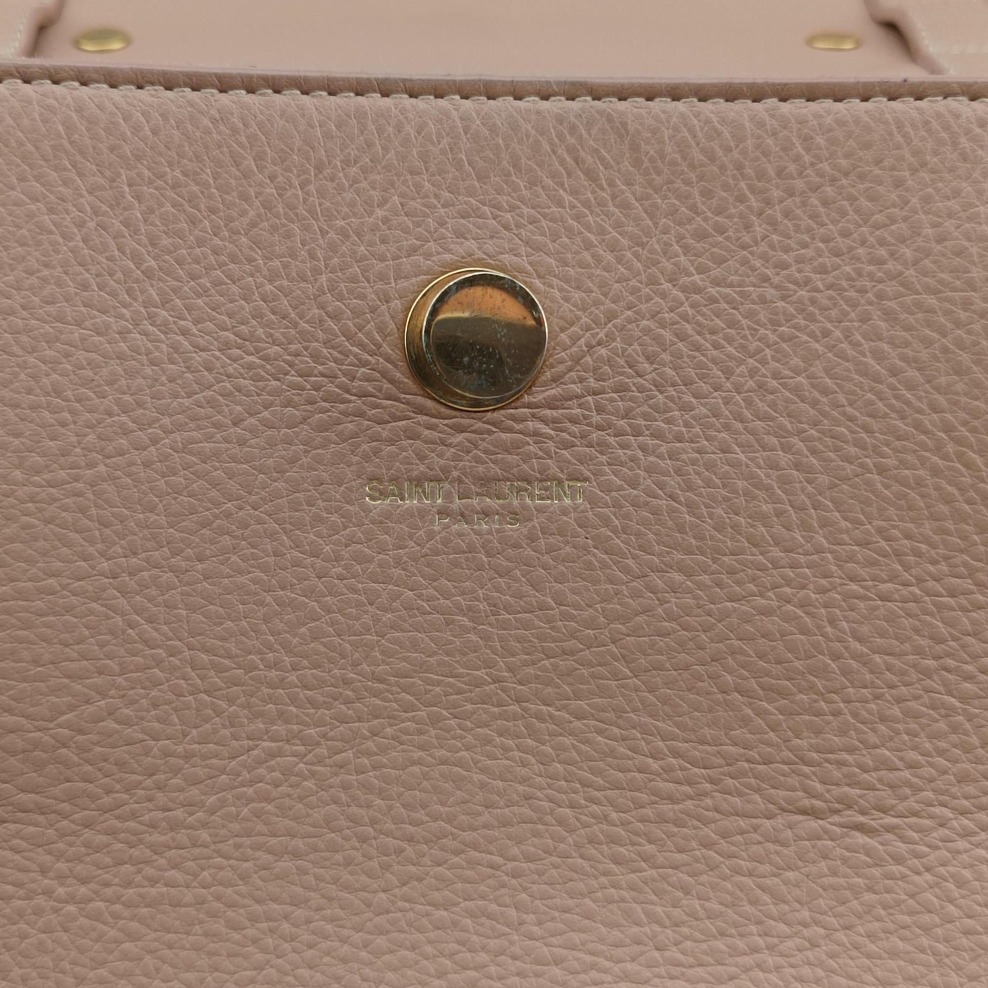Pre-owned Yves Saint Laurent Muse Two Beige Leather 313499 shoulderbag | stylenewstar