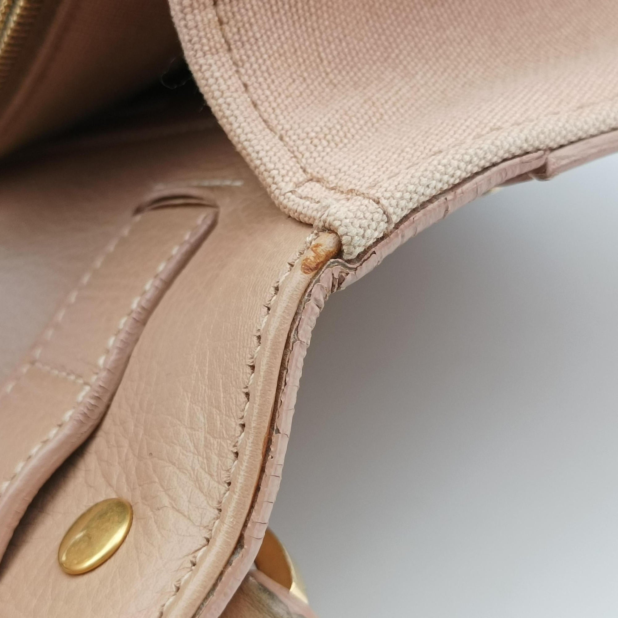 Pre-owned Yves Saint Laurent Muse Two Beige Leather 313499 shoulderbag | stylenewstar