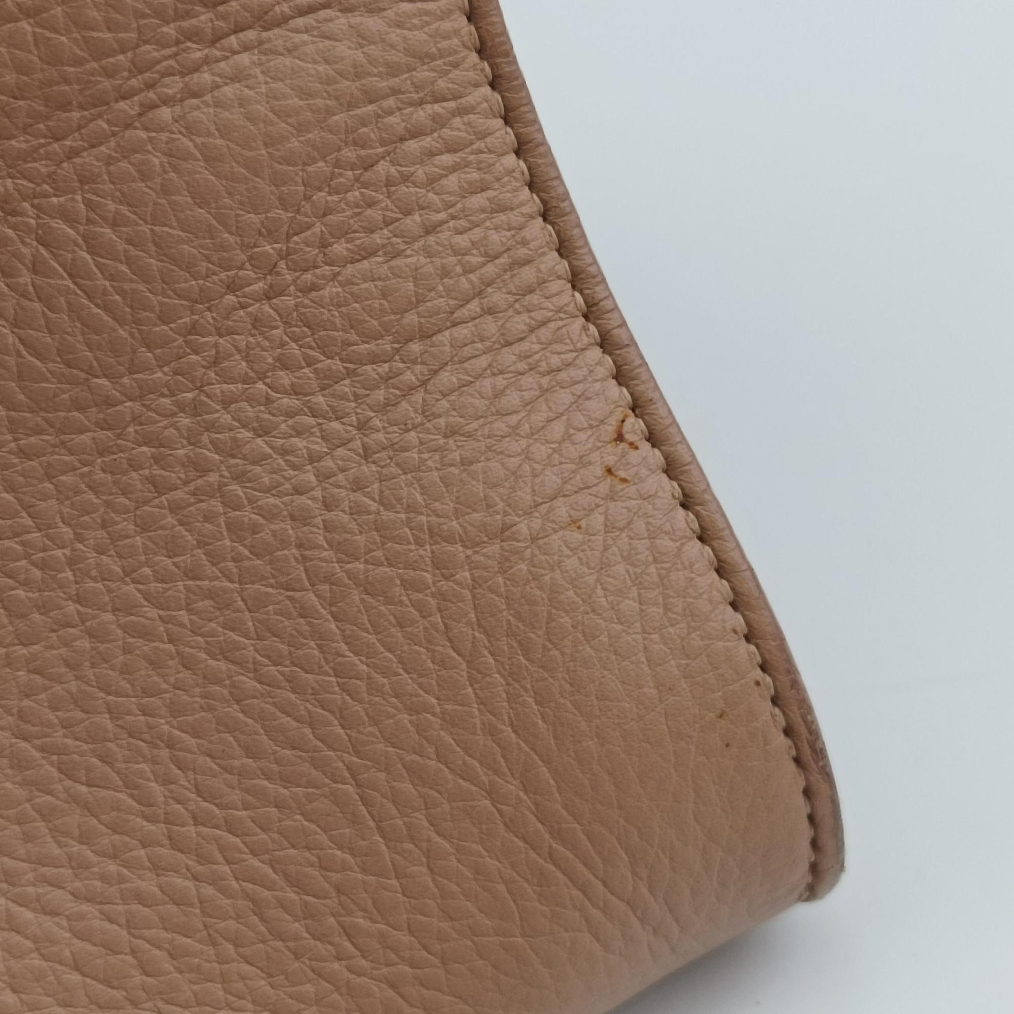 Pre-owned Yves Saint Laurent Muse Two Beige Leather 313499 shoulderbag | stylenewstar