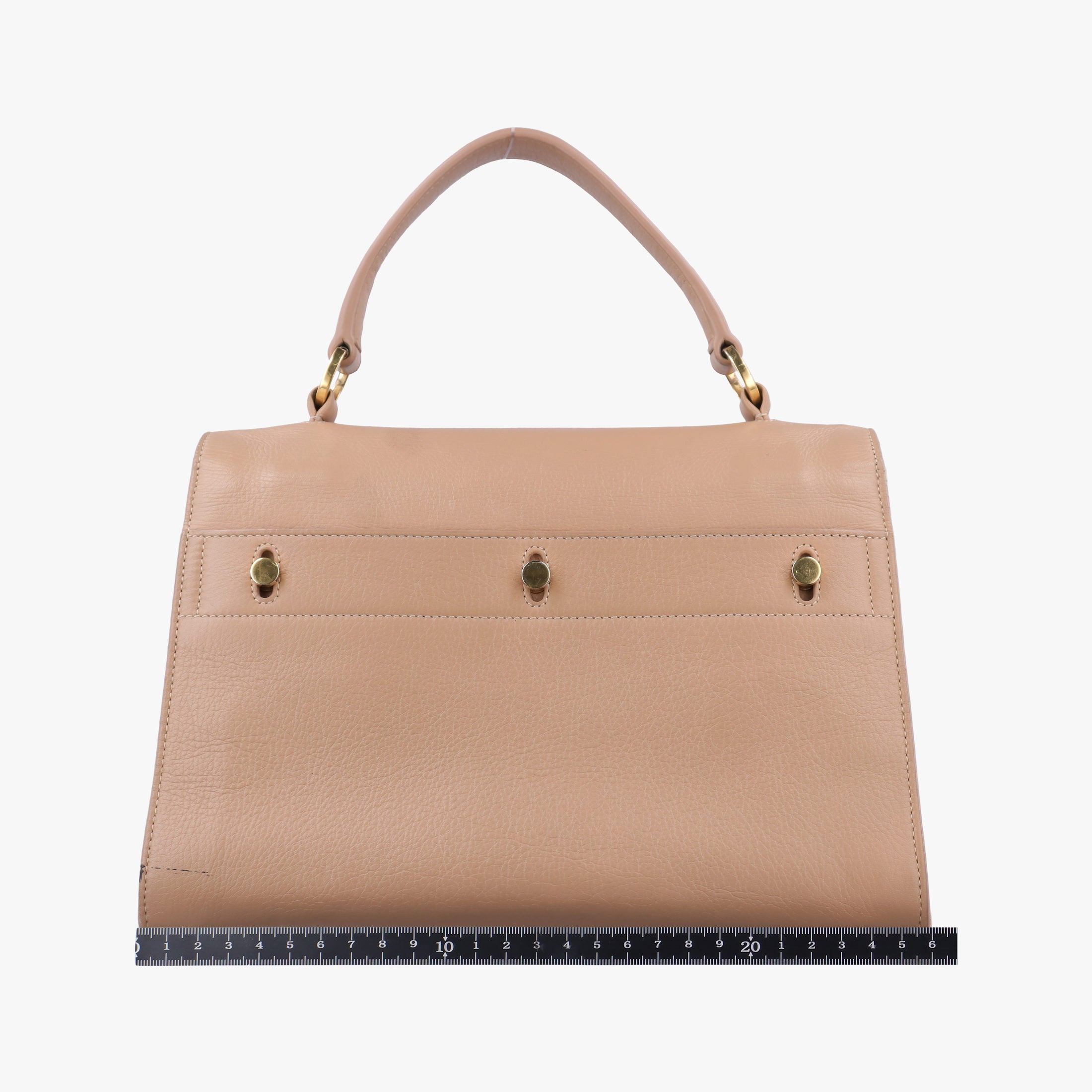 Pre-owned Yves Saint Laurent Muse Two Beige Leather 313499 shoulderbag | stylenewstar