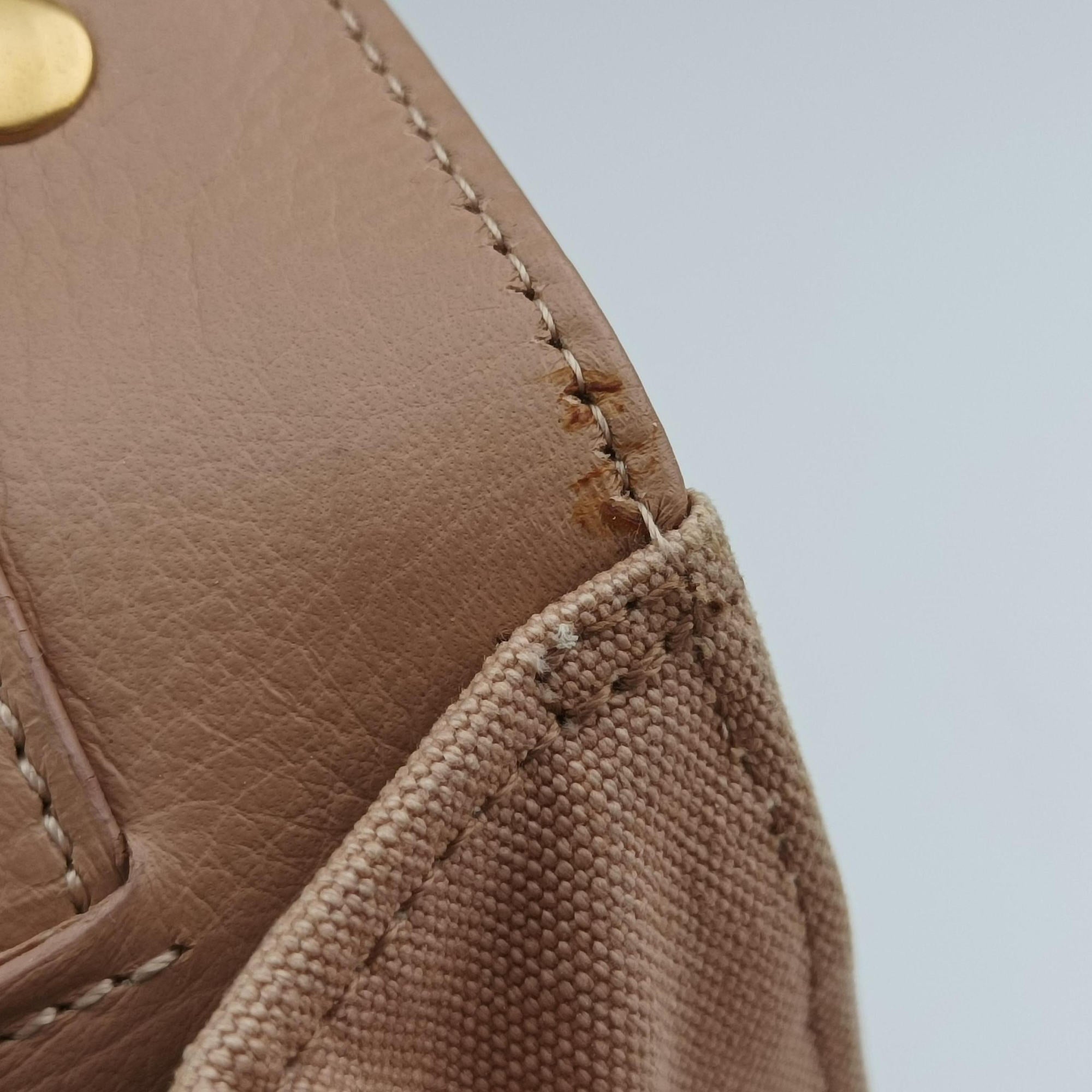 Pre-owned Yves Saint Laurent Muse Two Beige Leather 313499 shoulderbag | stylenewstar