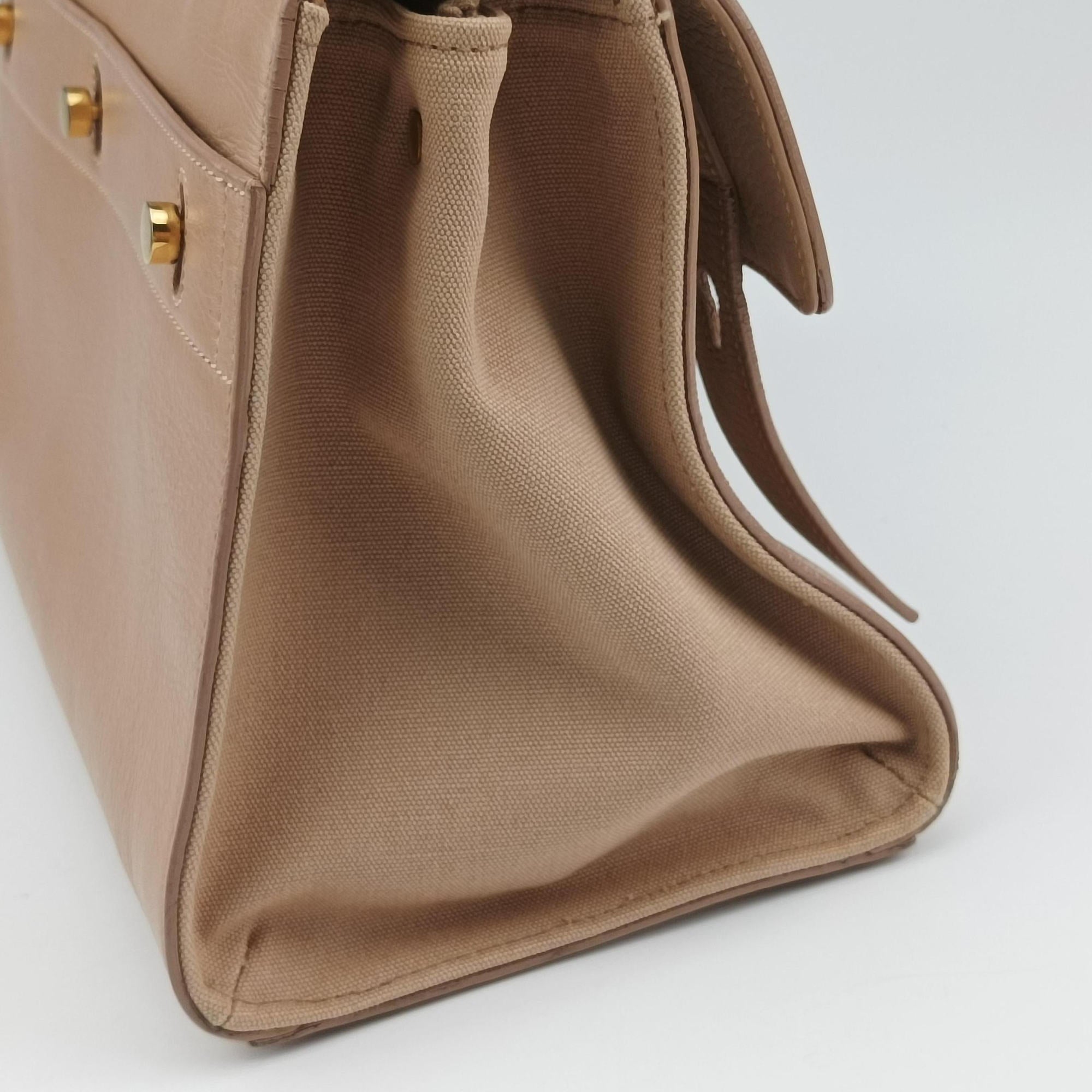Pre-owned Yves Saint Laurent Muse Two Beige Leather 313499 shoulderbag | stylenewstar