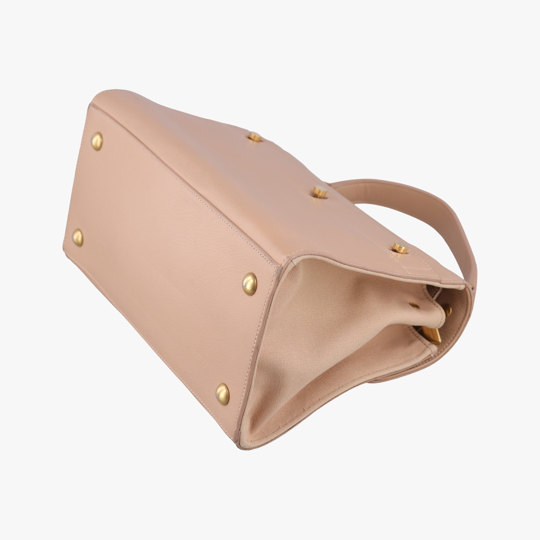 Pre-owned Yves Saint Laurent Muse Two Beige Leather 313499 shoulderbag | stylenewstar