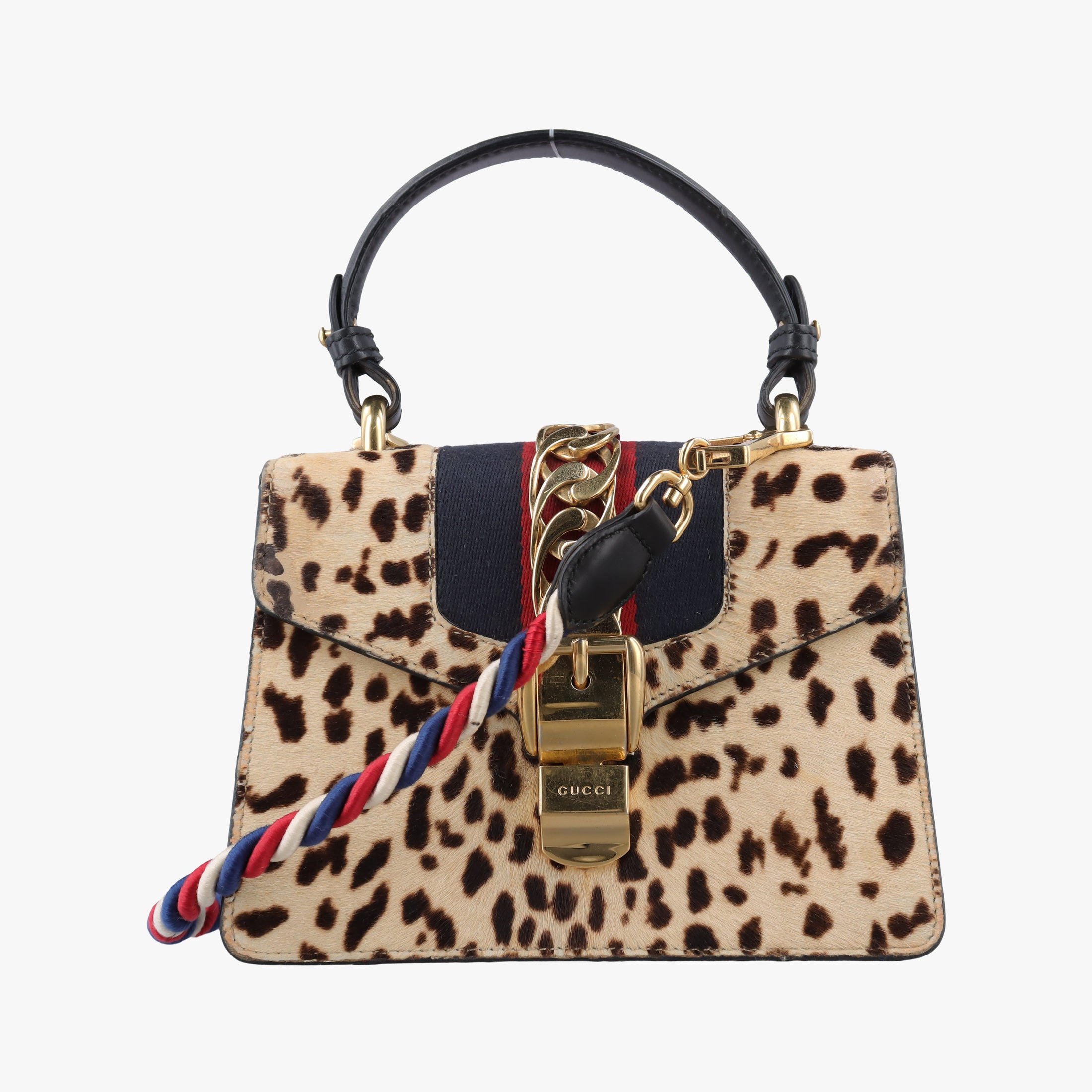 Secondhand Gucci Sylvie Multicolour ponyhair×Leather 470270 shoulderbag | stylenewstar