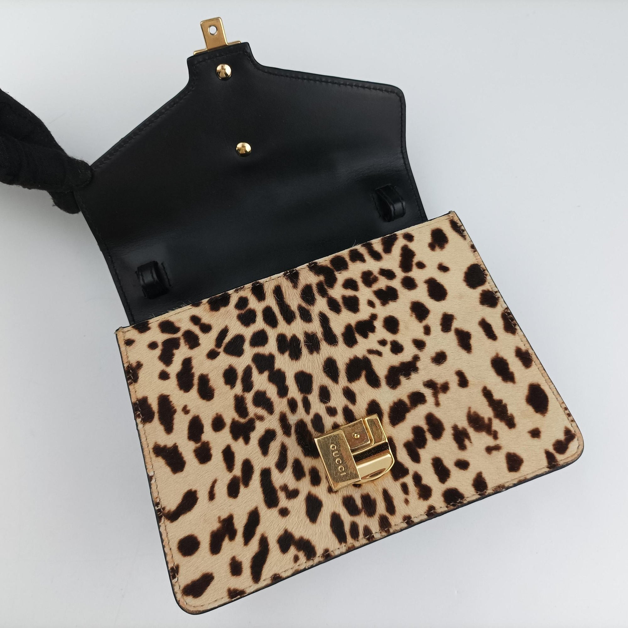 Secondhand Gucci Sylvie Multicolour ponyhair×Leather 470270 shoulderbag | stylenewstar