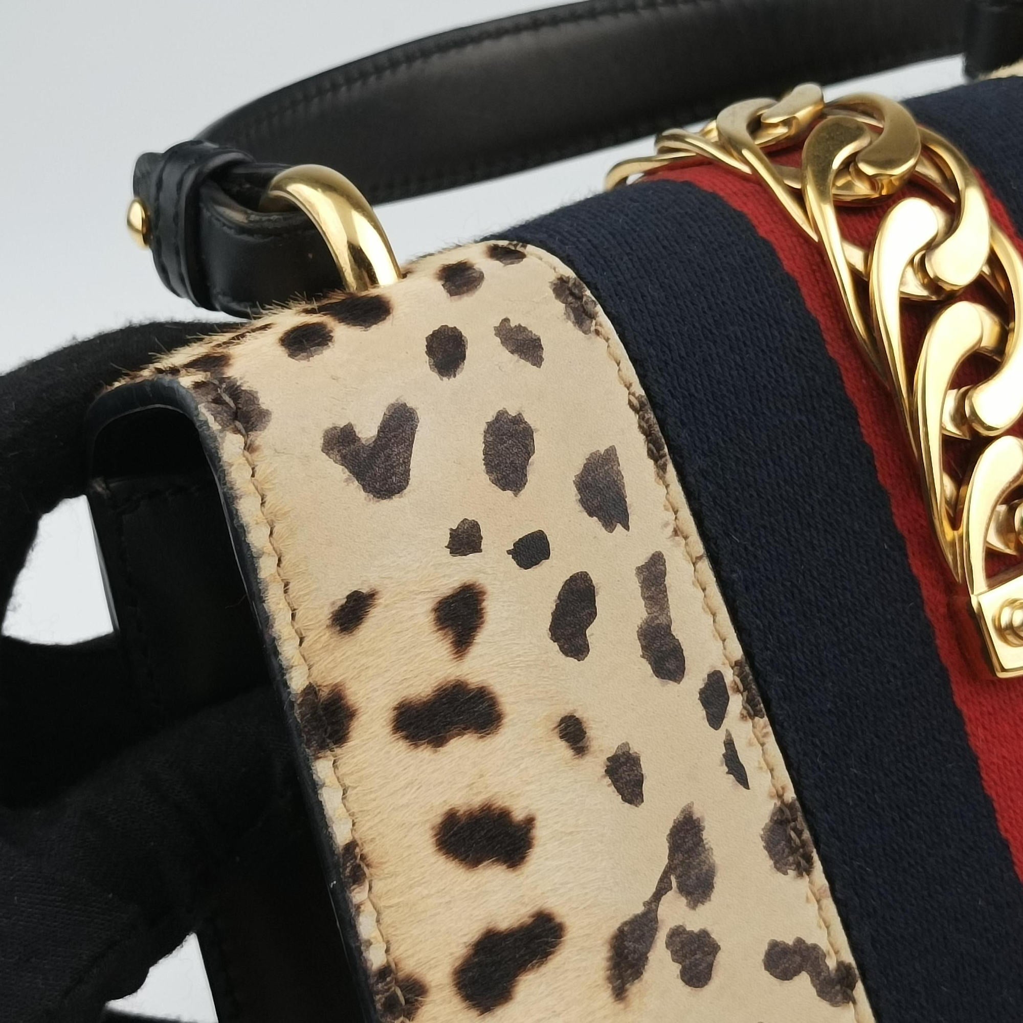 Secondhand Gucci Sylvie Multicolour ponyhair×Leather 470270 shoulderbag | stylenewstar