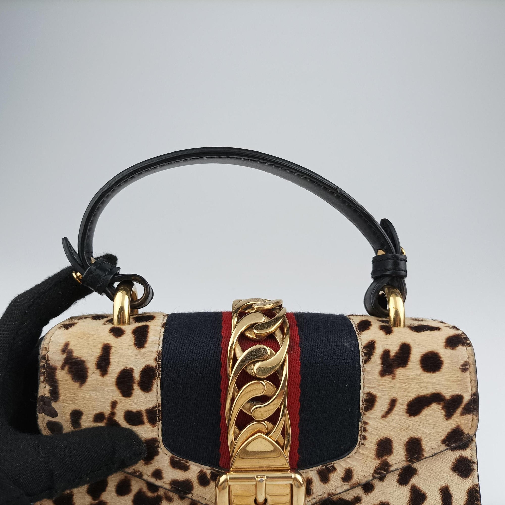 Secondhand Gucci Sylvie Multicolour ponyhair×Leather 470270 shoulderbag | stylenewstar