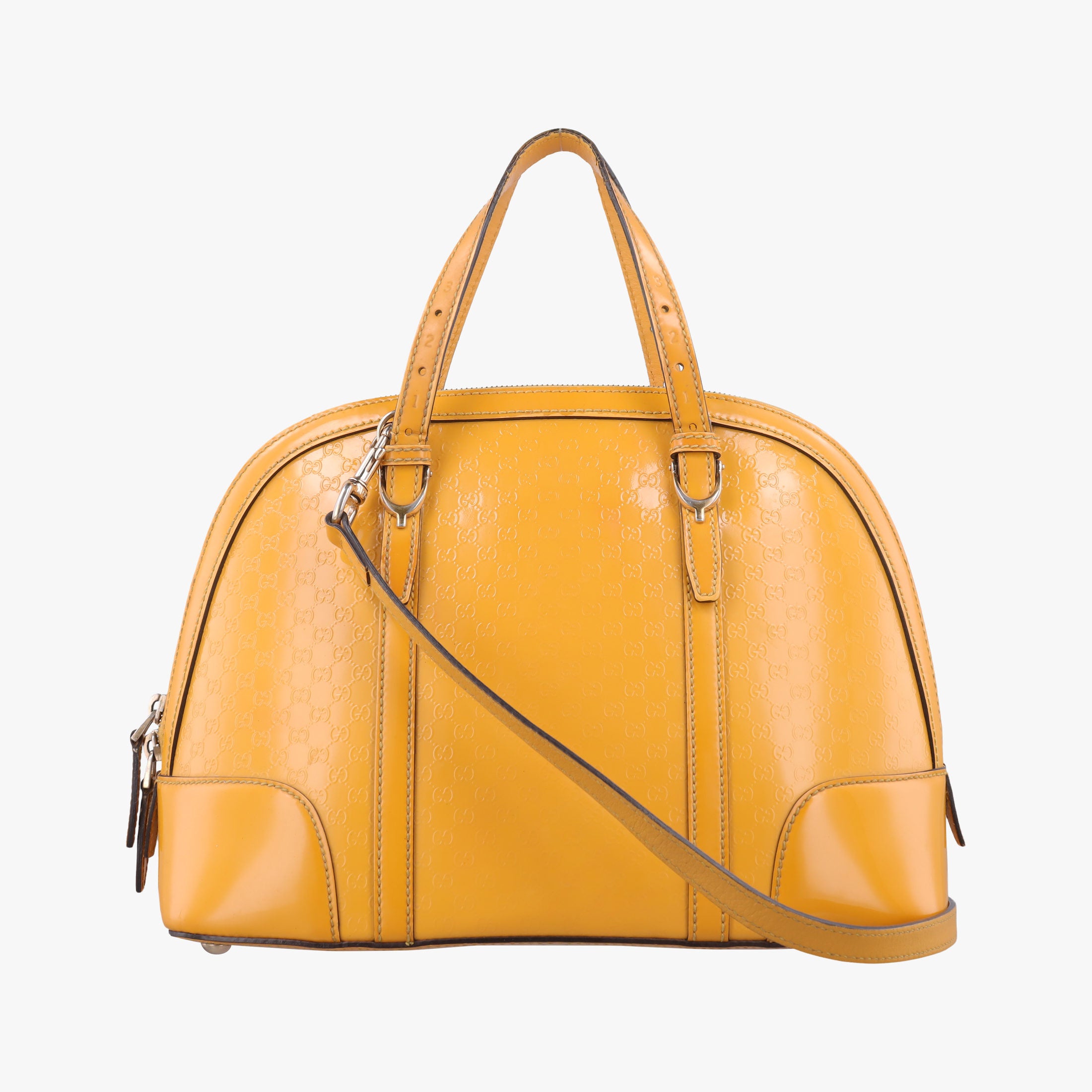 Pre-owned Gucci Microguccissima Yellow Patent Leather 309617 shoulderbag | stylenewstar