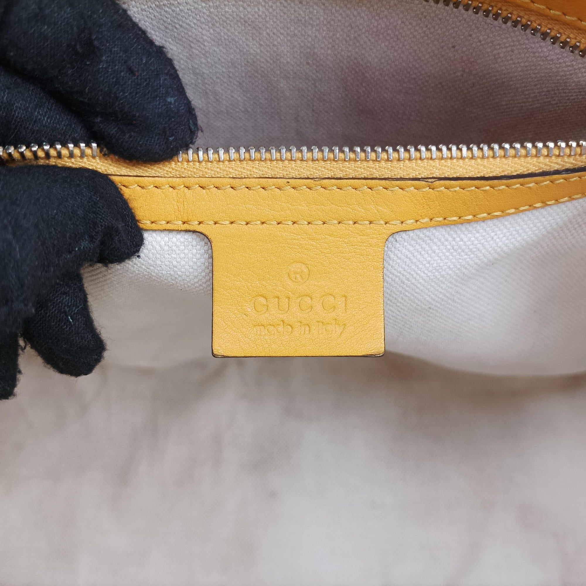 Pre-owned Gucci Microguccissima Yellow Patent Leather 309617 shoulderbag | stylenewstar