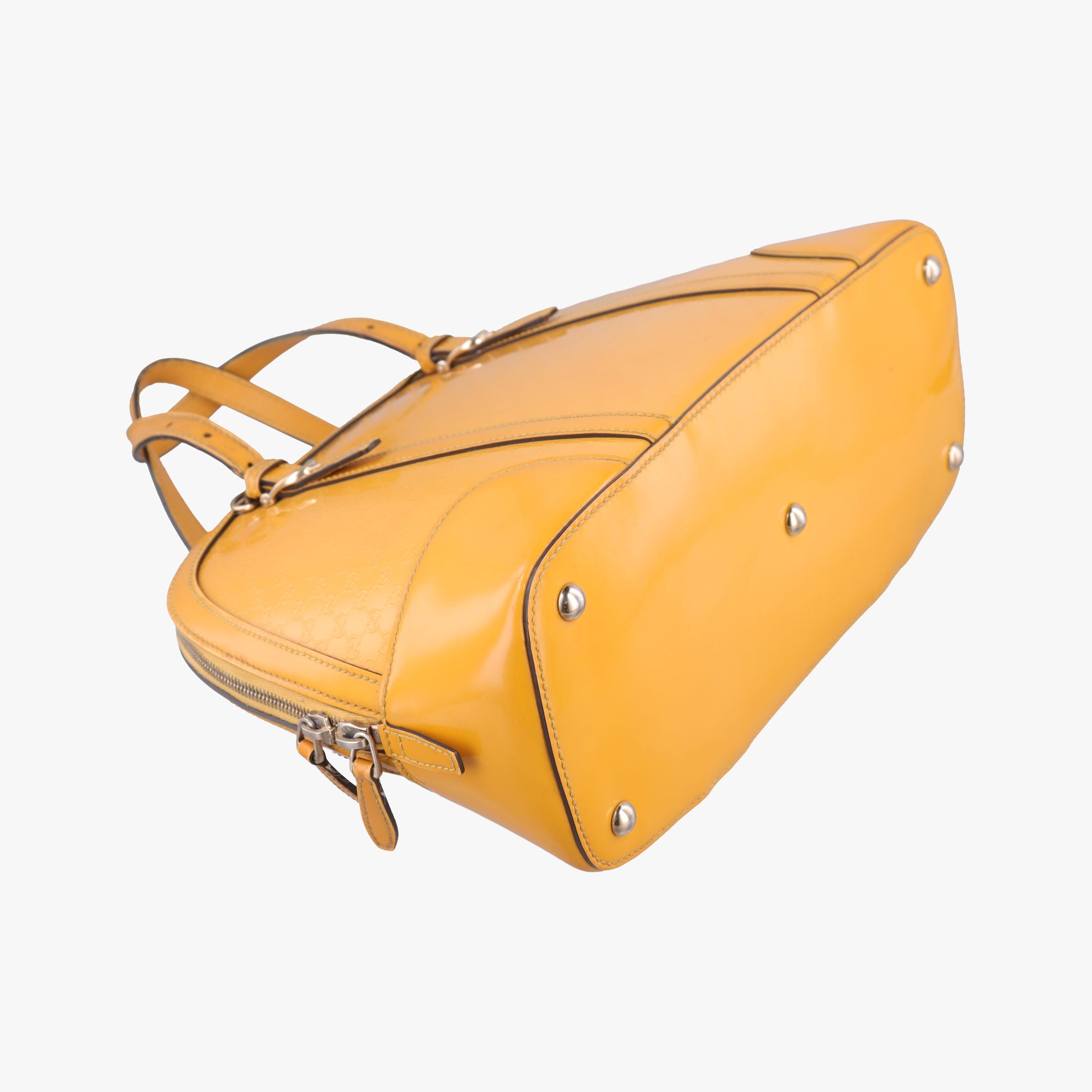 Pre-owned Gucci Microguccissima Yellow Patent Leather 309617 shoulderbag | stylenewstar