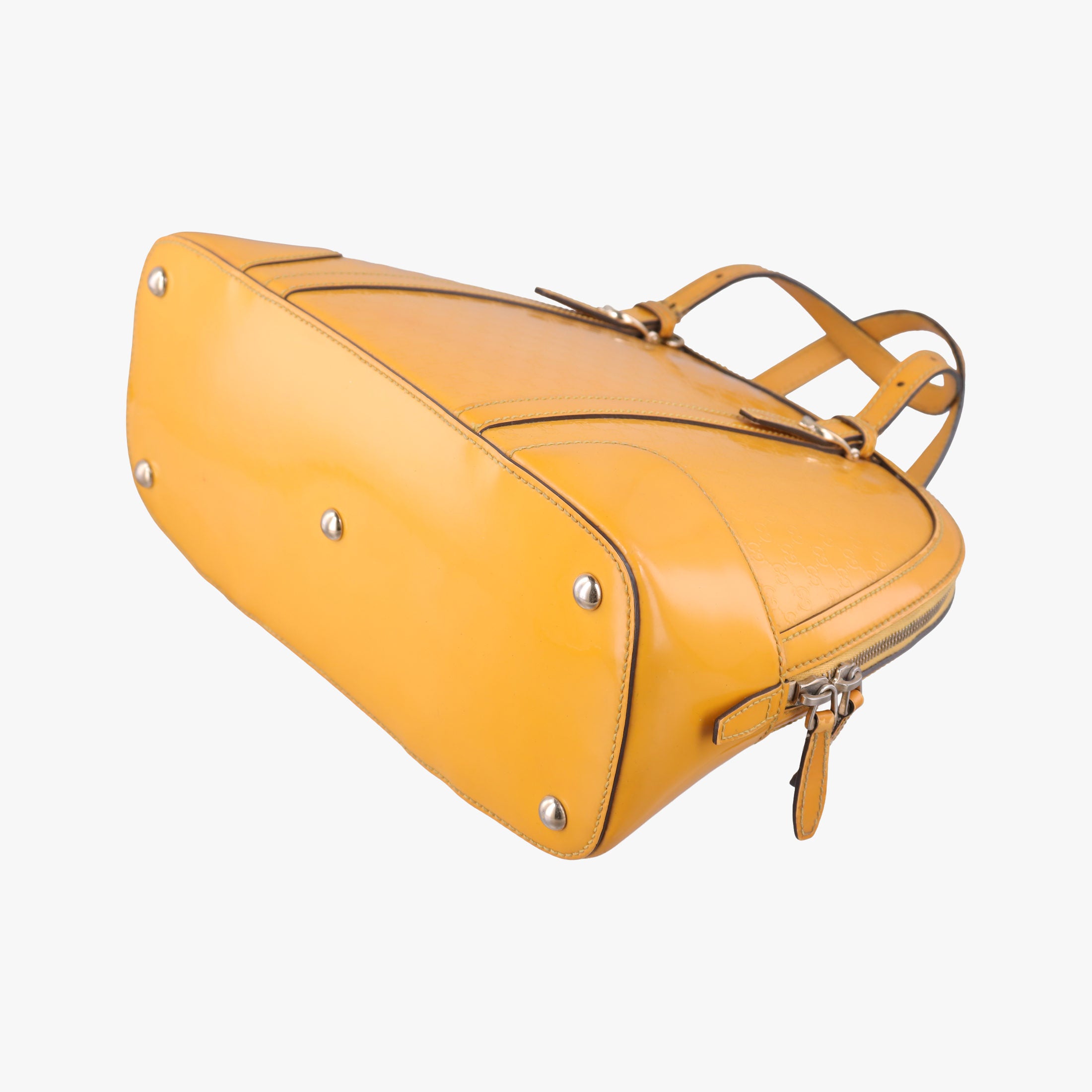 Pre-owned Gucci Microguccissima Yellow Patent Leather 309617 shoulderbag | stylenewstar
