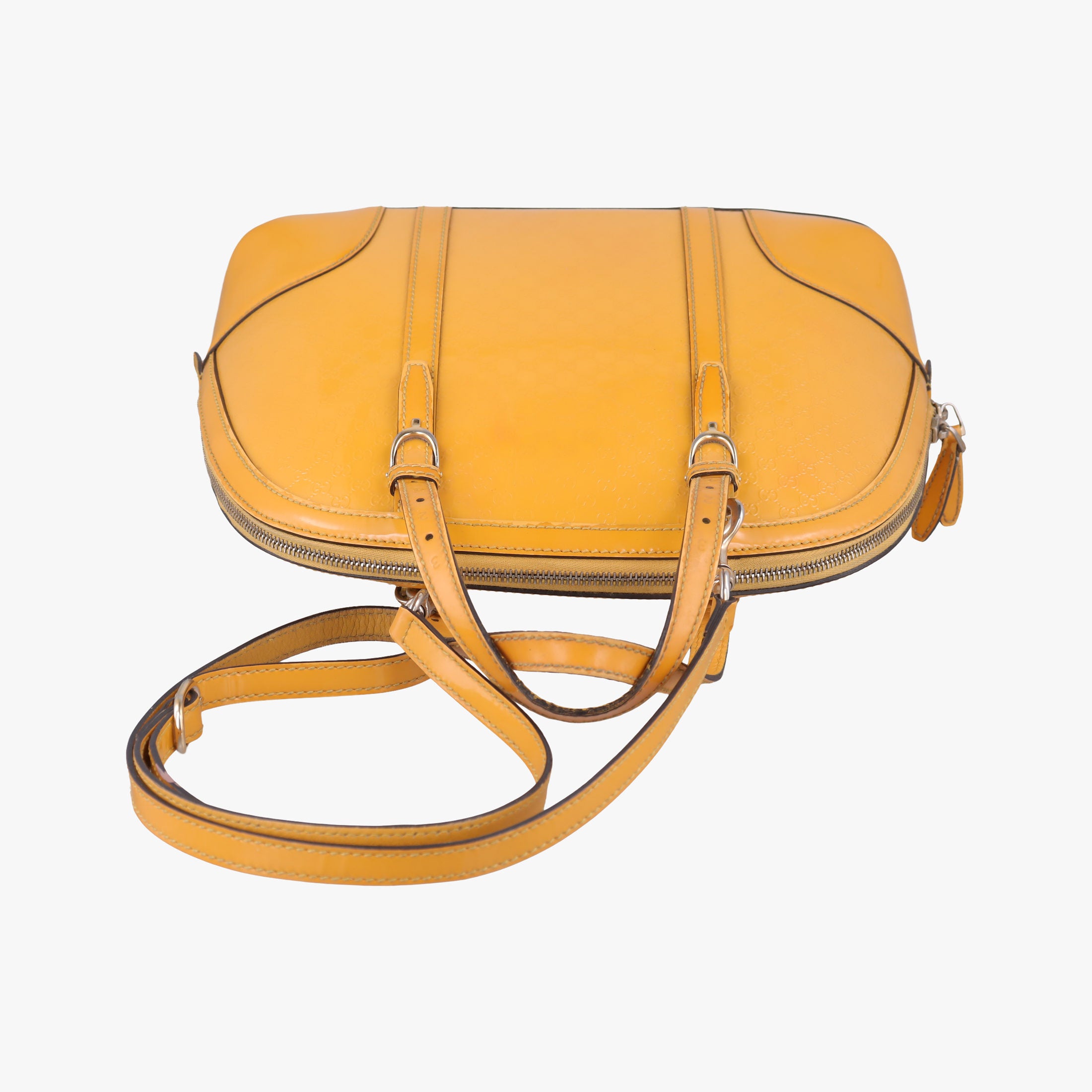 Pre-owned Gucci Microguccissima Yellow Patent Leather 309617 shoulderbag | stylenewstar