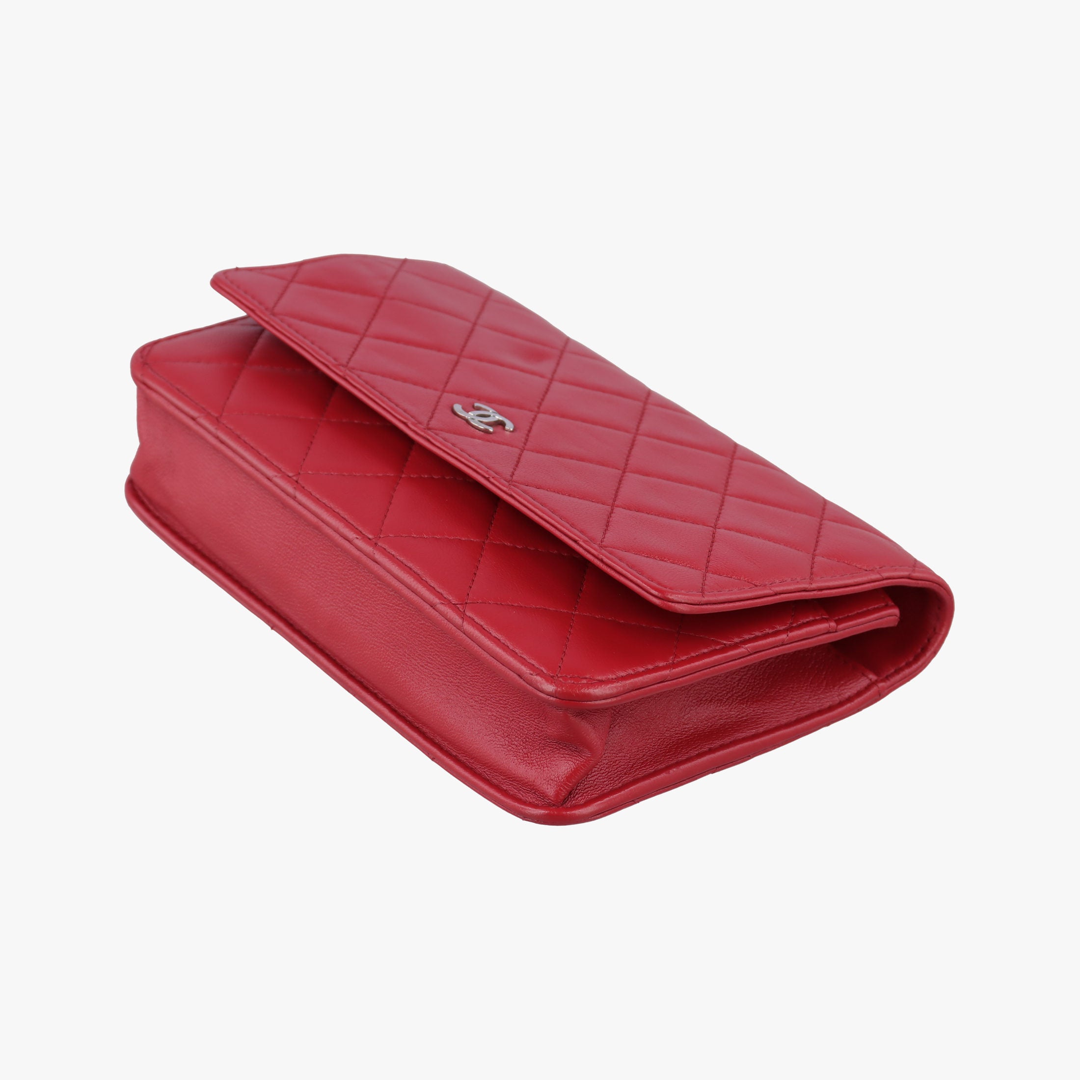 Pre-owned Chanel Matelasse coco mark Red lambskin A33814 shoulderbag | stylenewstar