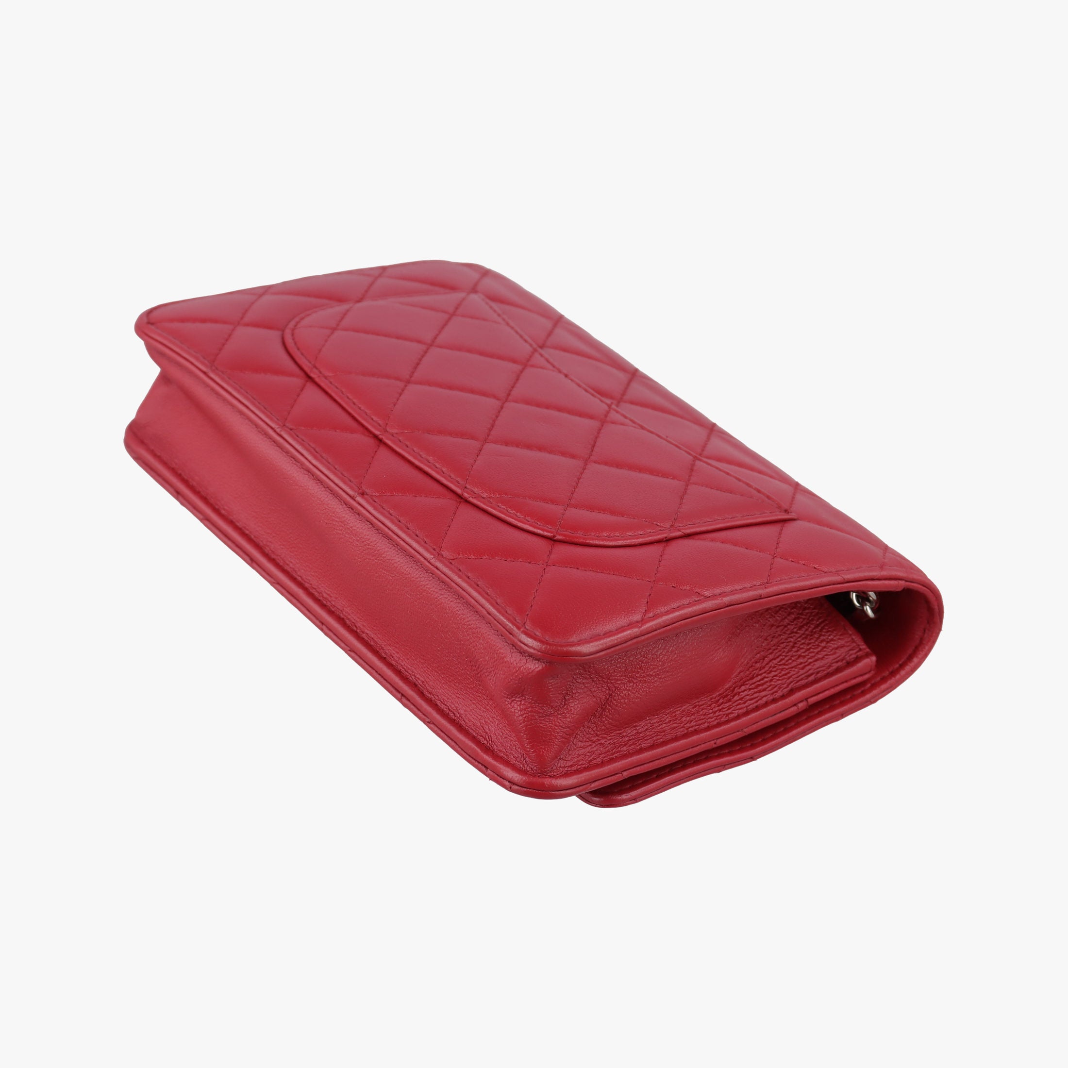 Pre-owned Chanel Matelasse coco mark Red lambskin A33814 shoulderbag | stylenewstar