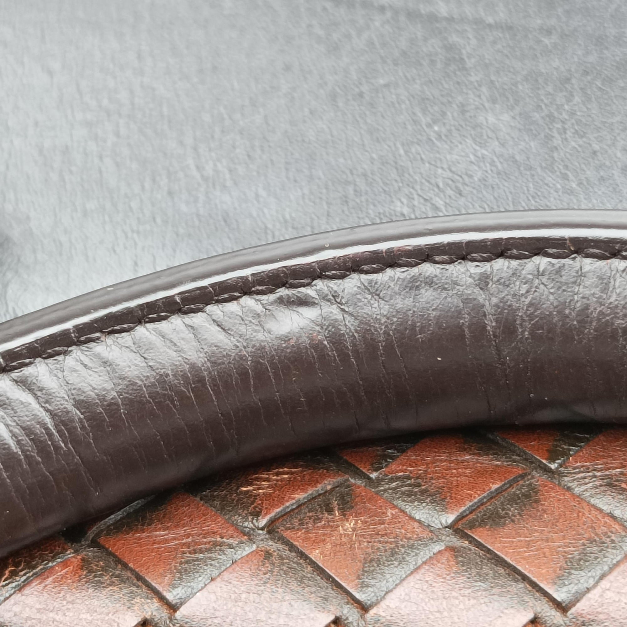 Pre-owned Bottega Veneta Intrecciato Brown lambskin  handbag | stylenewstar