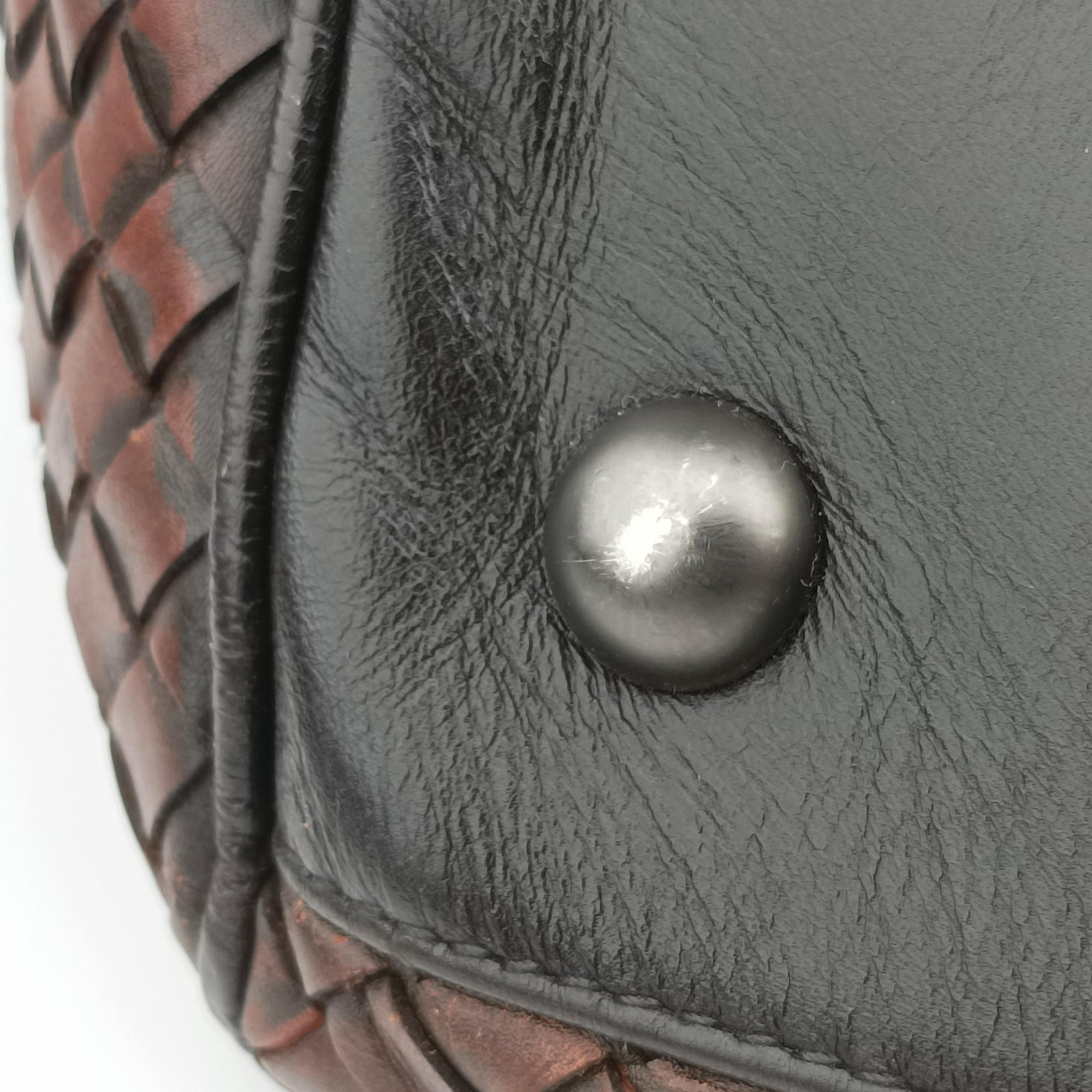 Pre-owned Bottega Veneta Intrecciato Brown lambskin  handbag | stylenewstar