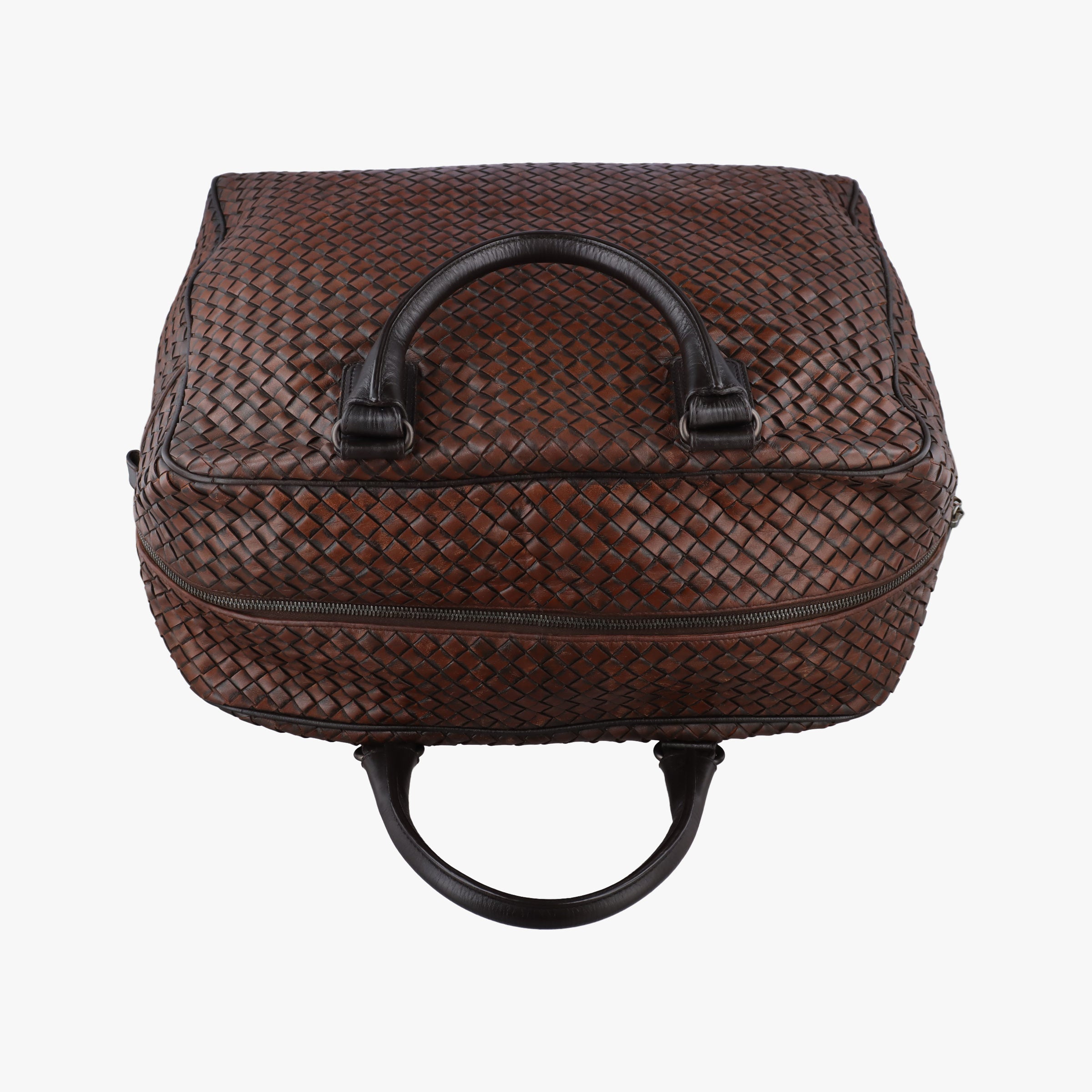 Pre-owned Bottega Veneta Intrecciato Brown lambskin  handbag | stylenewstar
