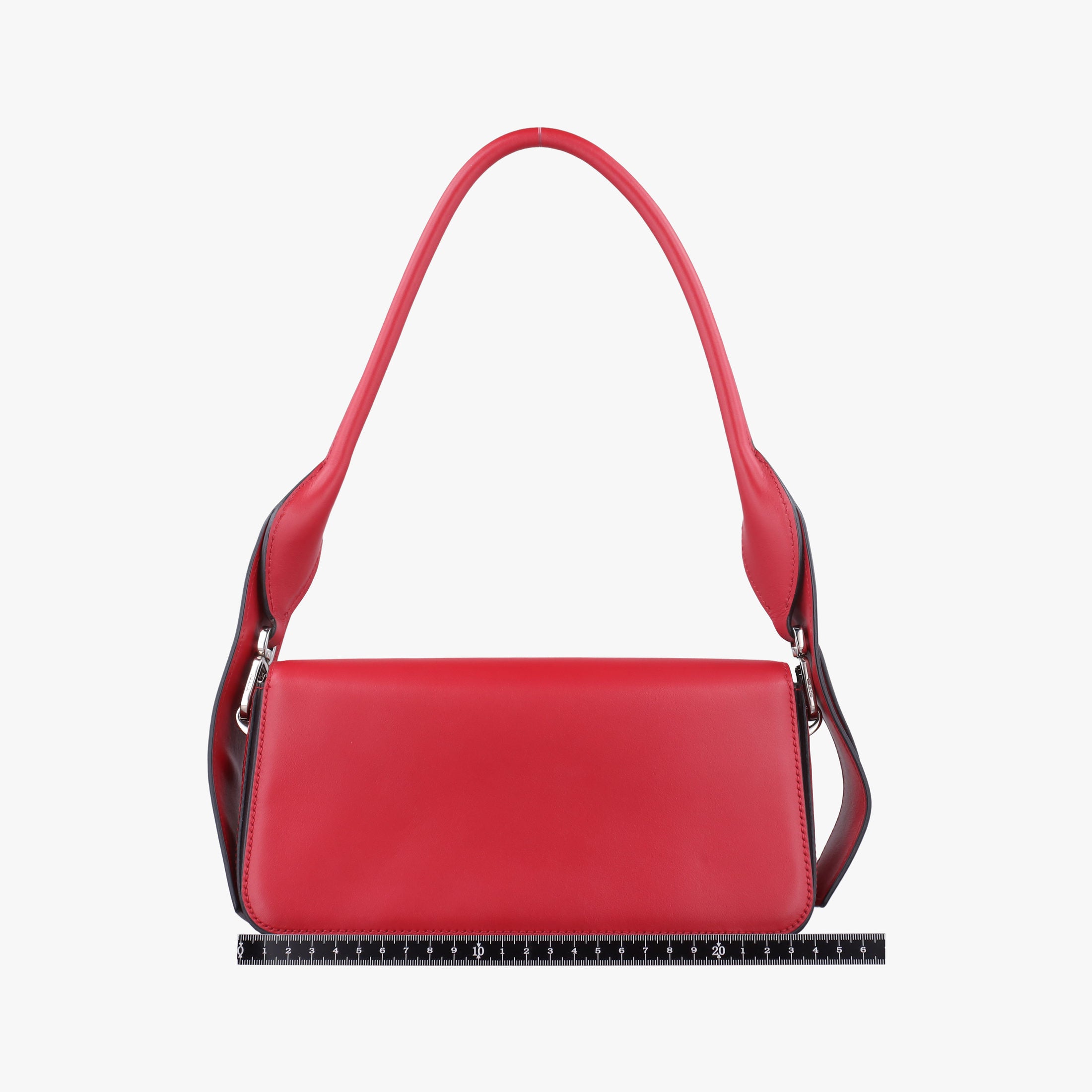 Secondhand Prada COGNAC N Red × black Leather 1BD166 shoulderbag | stylenewstar