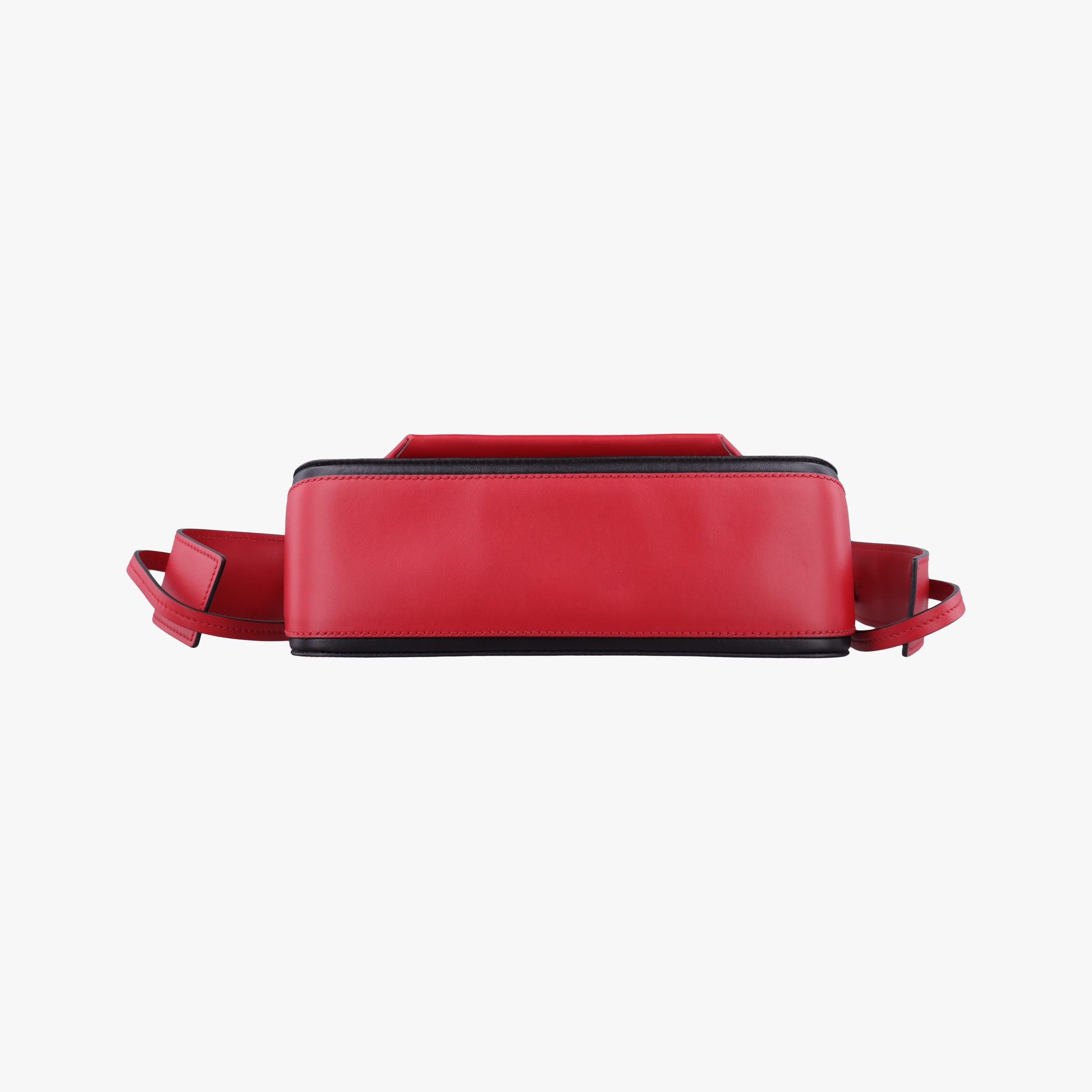 Secondhand Prada COGNAC N Red × black Leather 1BD166 shoulderbag | stylenewstar