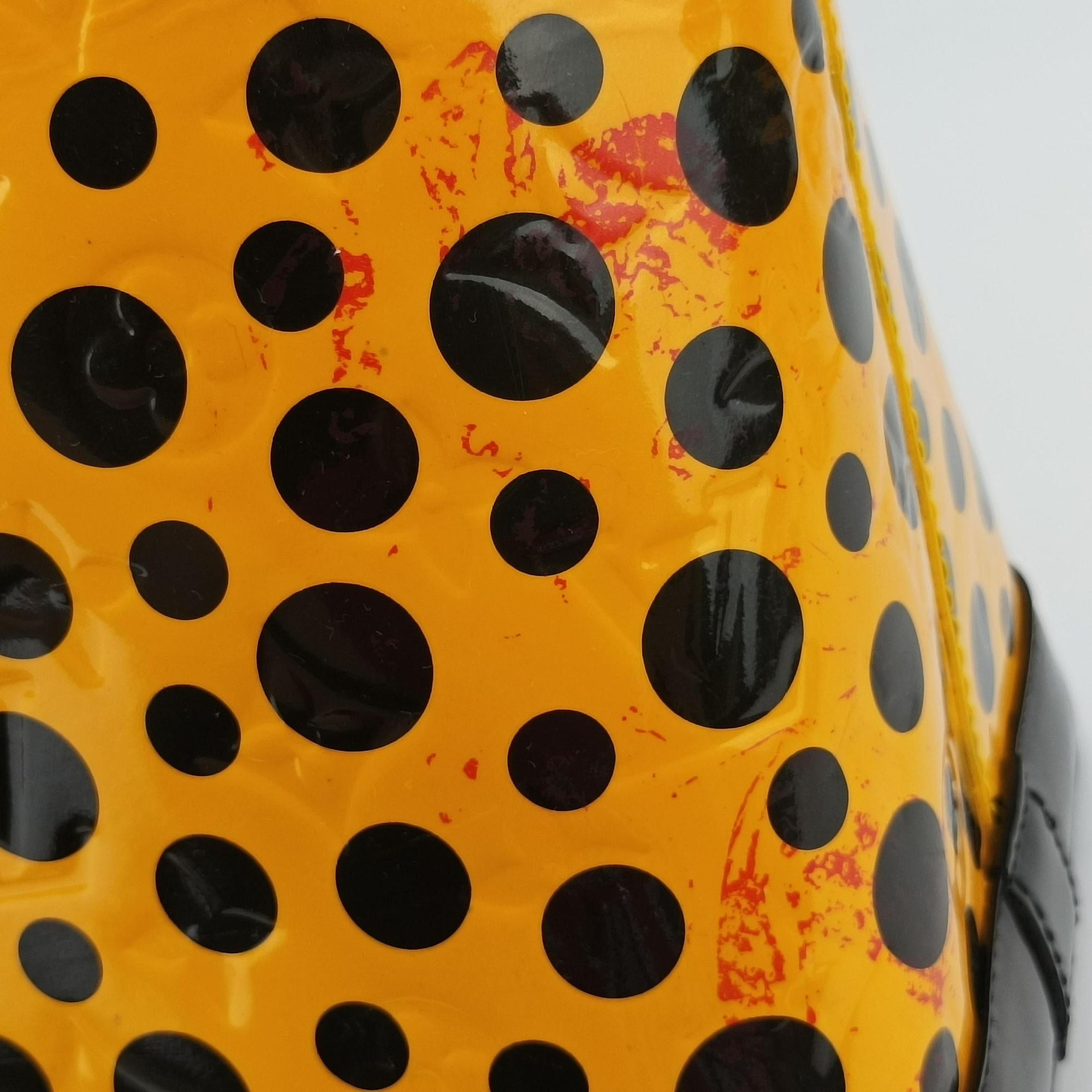 Pre-owned Louis Vuitton Dot Infinity Lockit MM Yayoi Kusama Jaune×Black Vernis M91398 handbag | stylenewstar