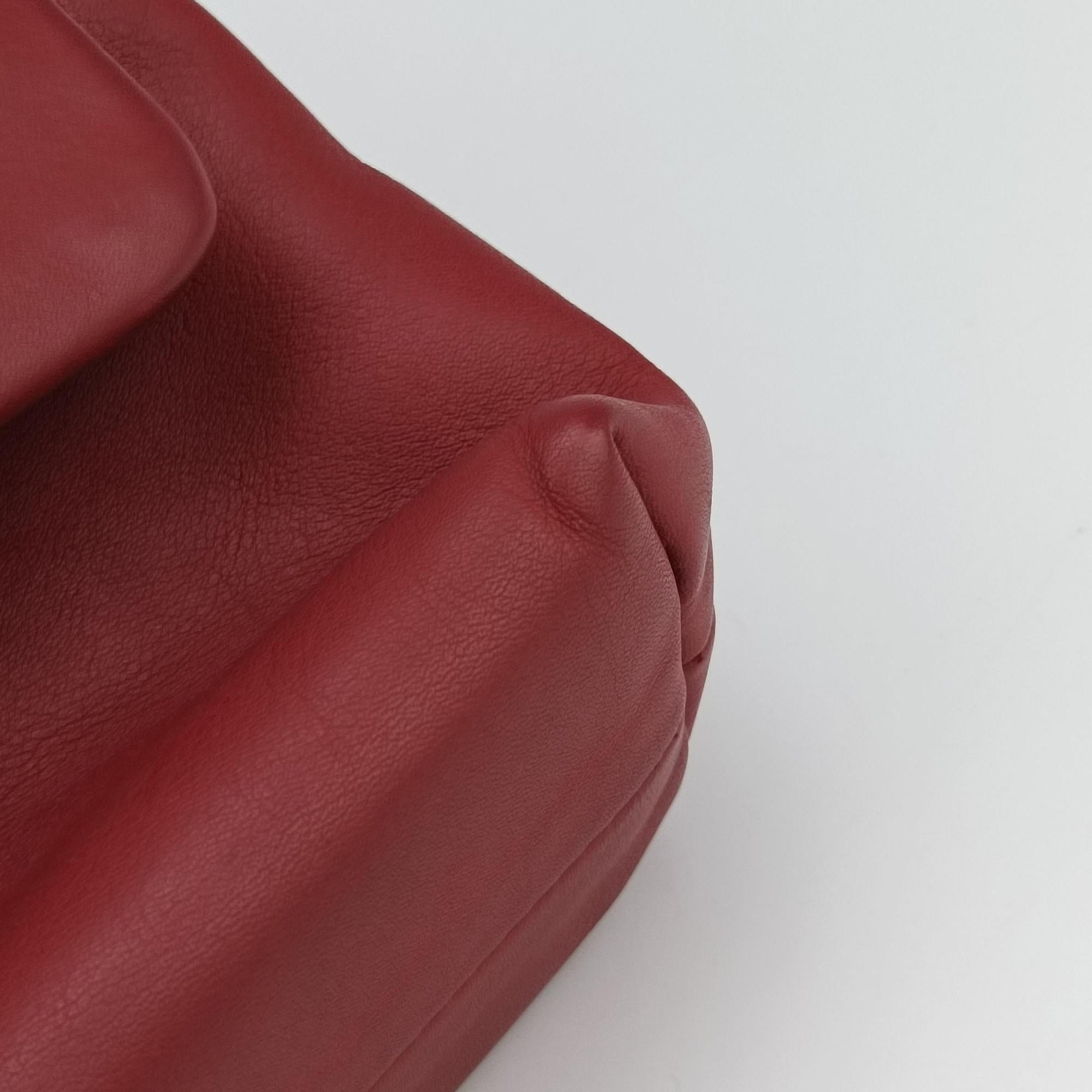 Pre-owned Christian Dior Demi Lune Burgundy Leather  shoulderbag | stylenewstar