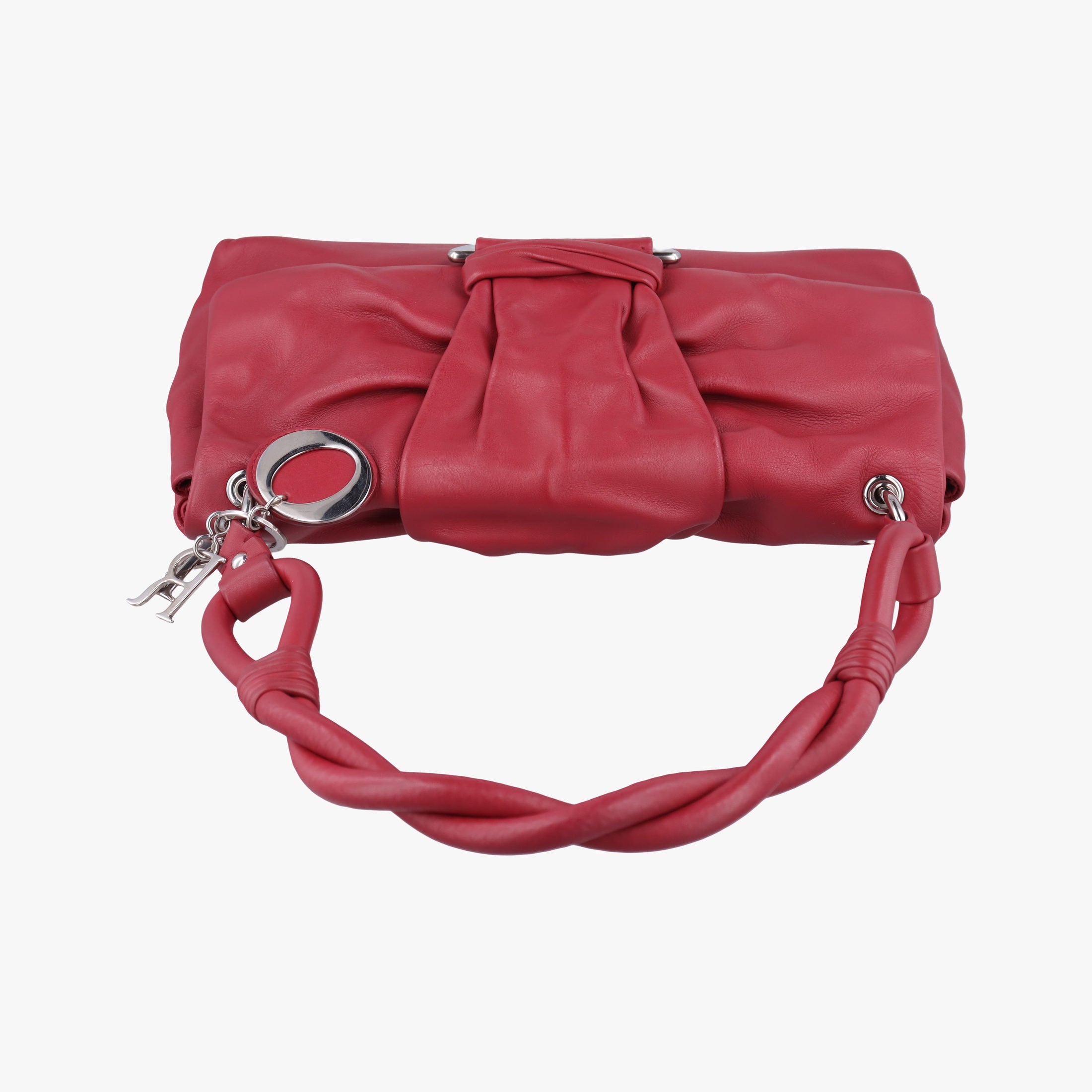 Pre-owned Christian Dior Demi Lune Burgundy Leather  shoulderbag | stylenewstar