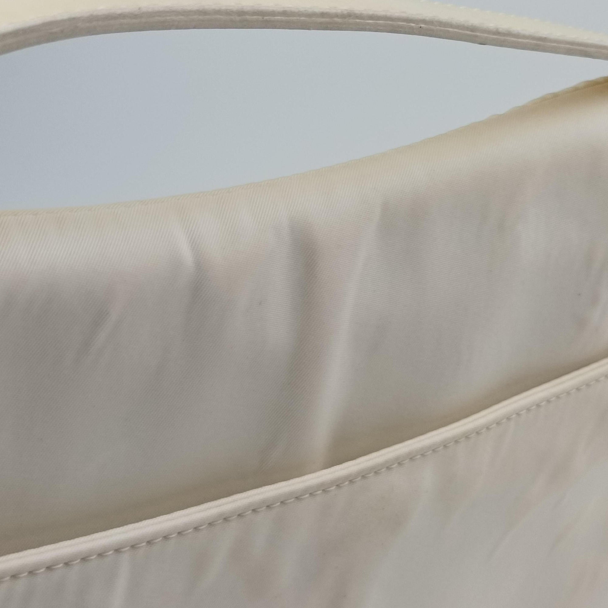 Pre-owned Christian Dior Saddle White Nylon × Leather  shoulderbag | stylenewstar