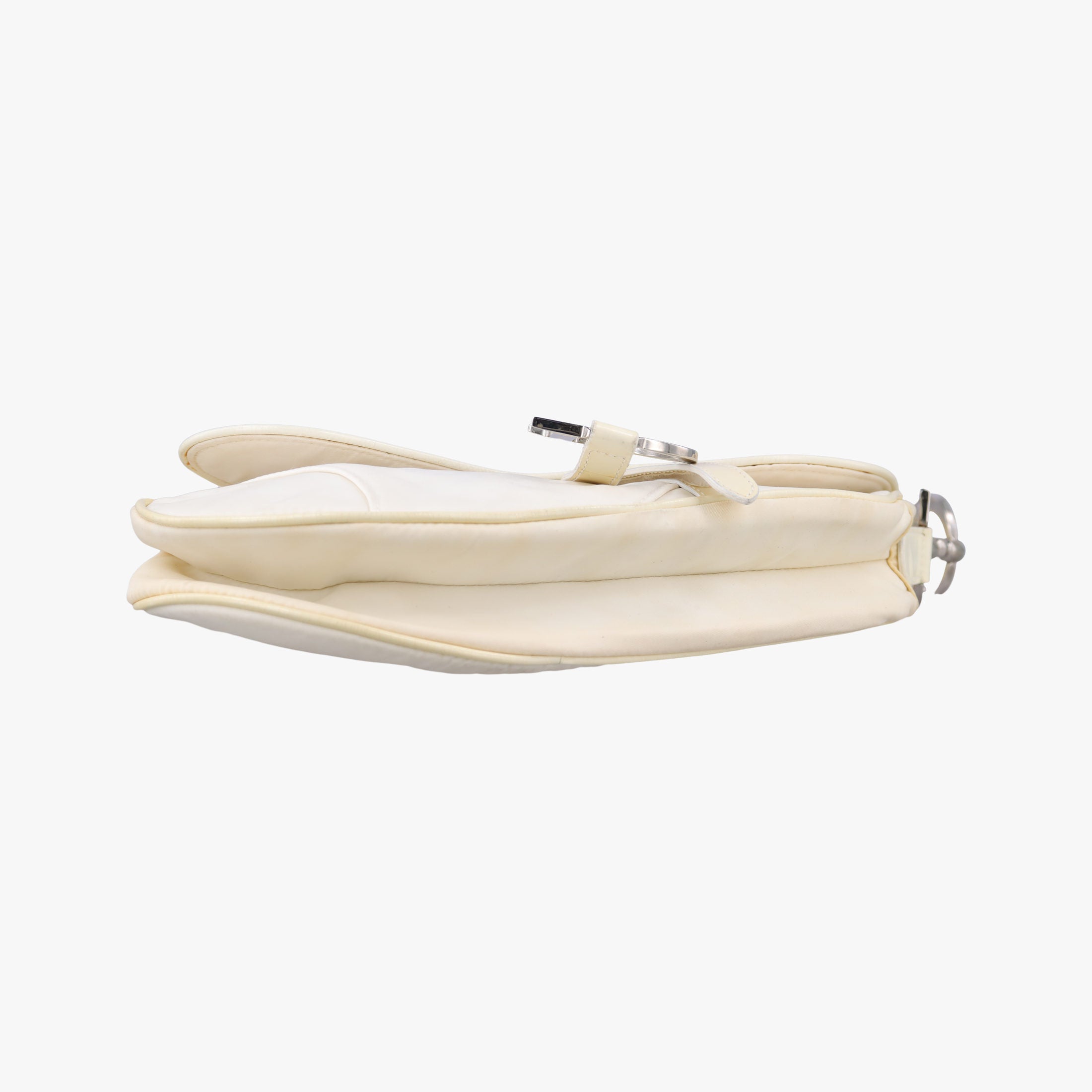 Pre-owned Christian Dior Saddle White Nylon × Leather  shoulderbag | stylenewstar