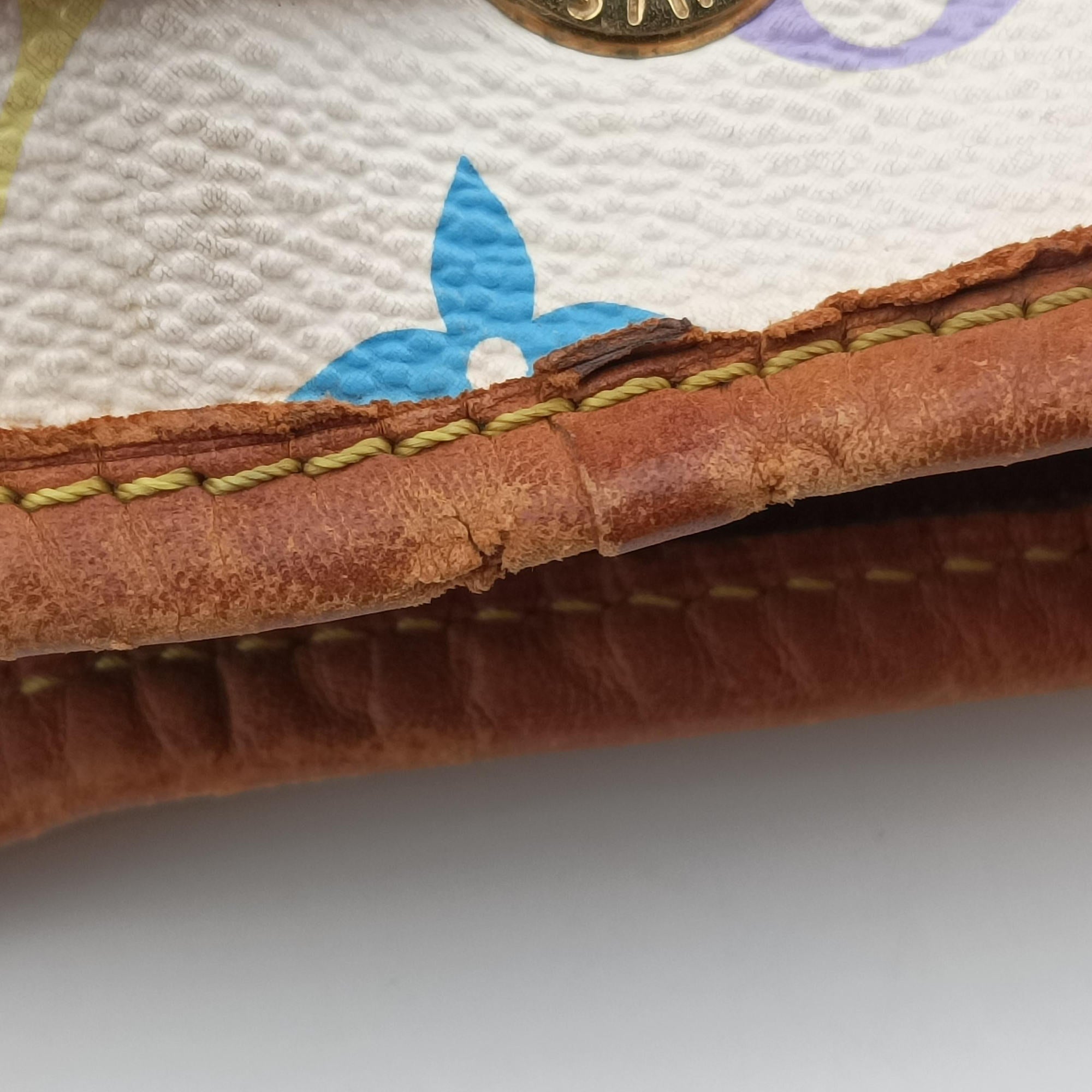 Pre-owned Louis Vuitton Petit NOe white Monogram Multicolor M42229 shoulderbag | stylenewstar