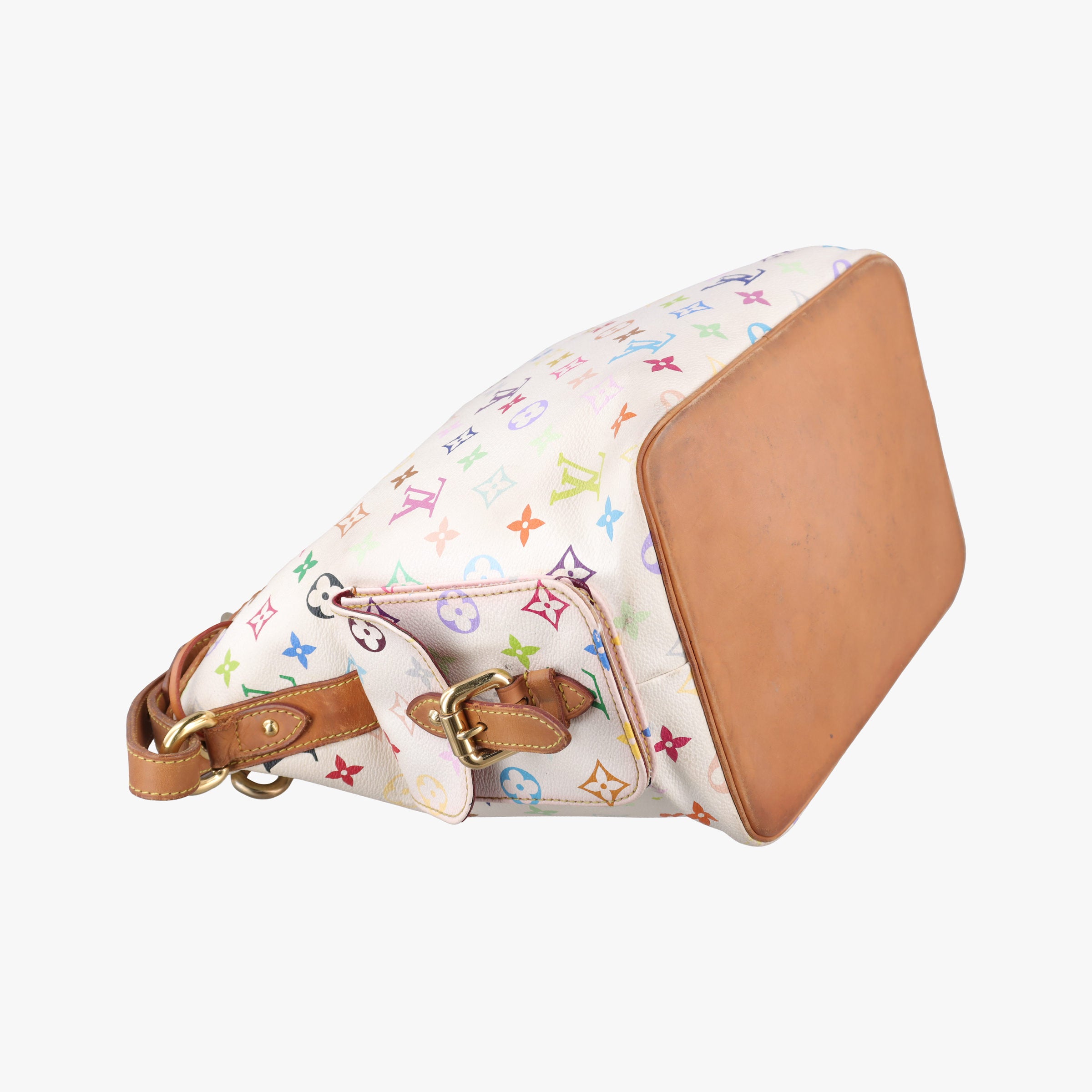 Pre-owned Louis Vuitton Petit NOe white Monogram Multicolor M42229 shoulderbag | stylenewstar