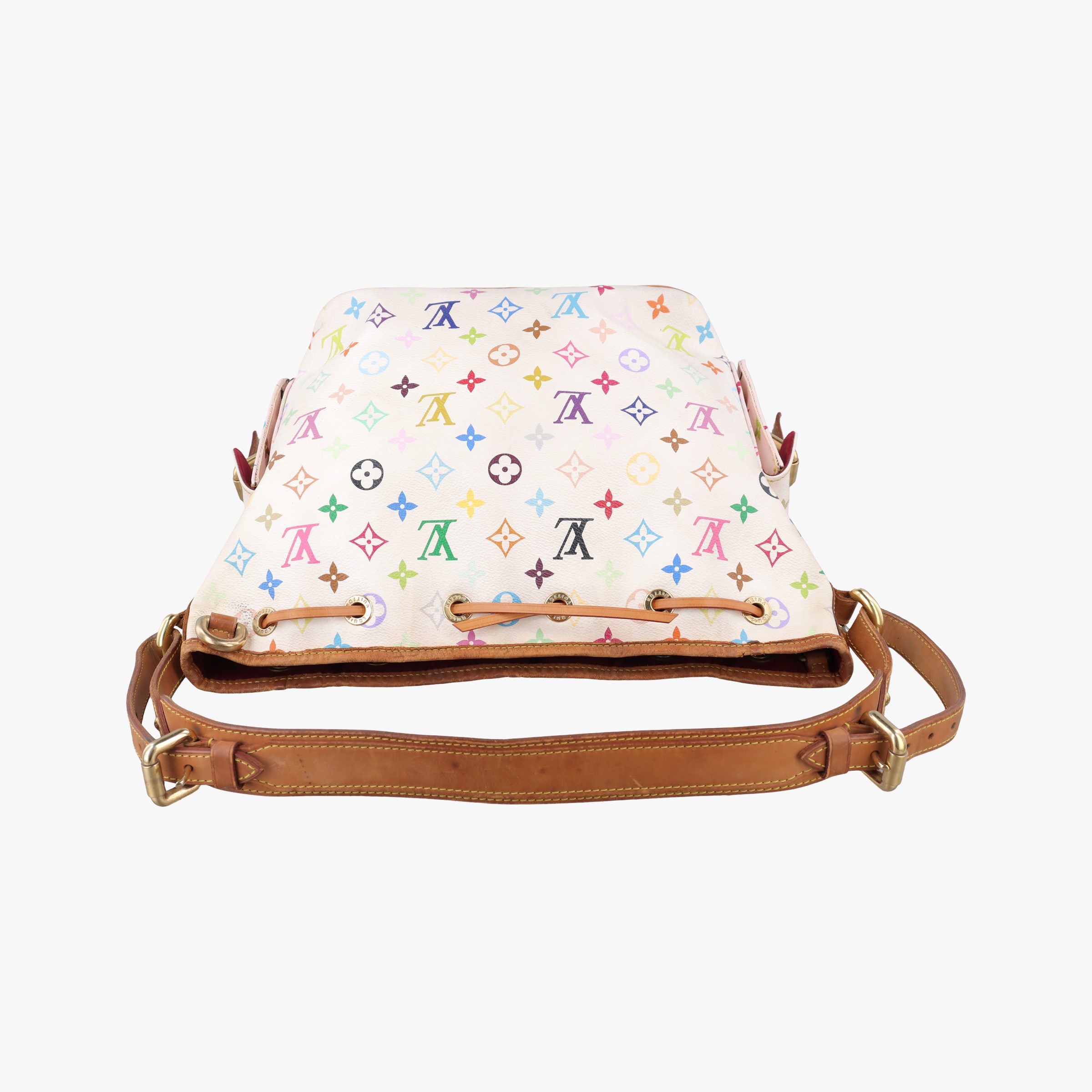 Pre-owned Louis Vuitton Petit NOe white Monogram Multicolor M42229 shoulderbag | stylenewstar
