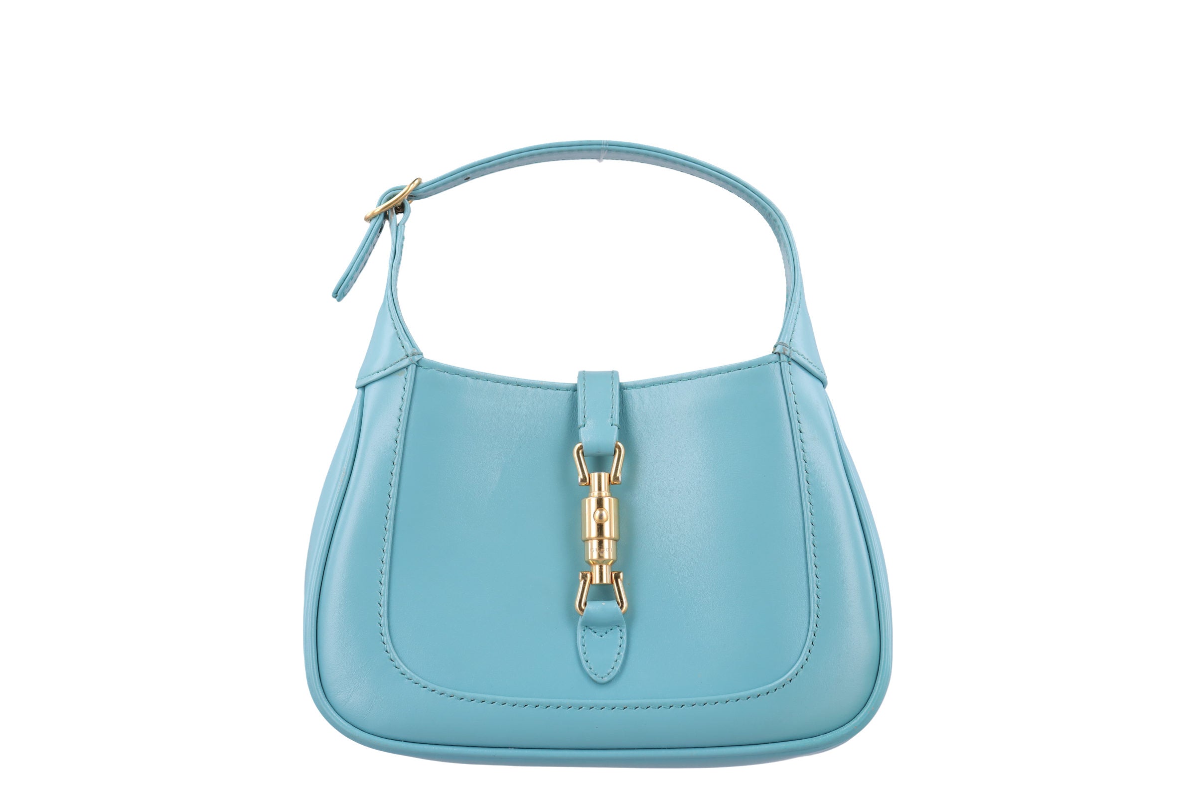 Vintage Gucci JACKIE 1961 Blue Leather 637091 shoulderbag | stylenewstar