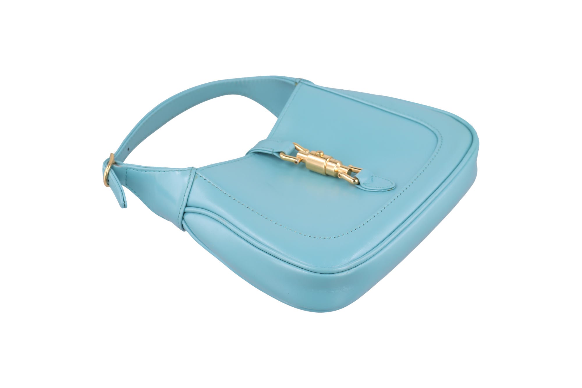 Vintage Gucci JACKIE 1961 Blue Leather 637091 shoulderbag | stylenewstar