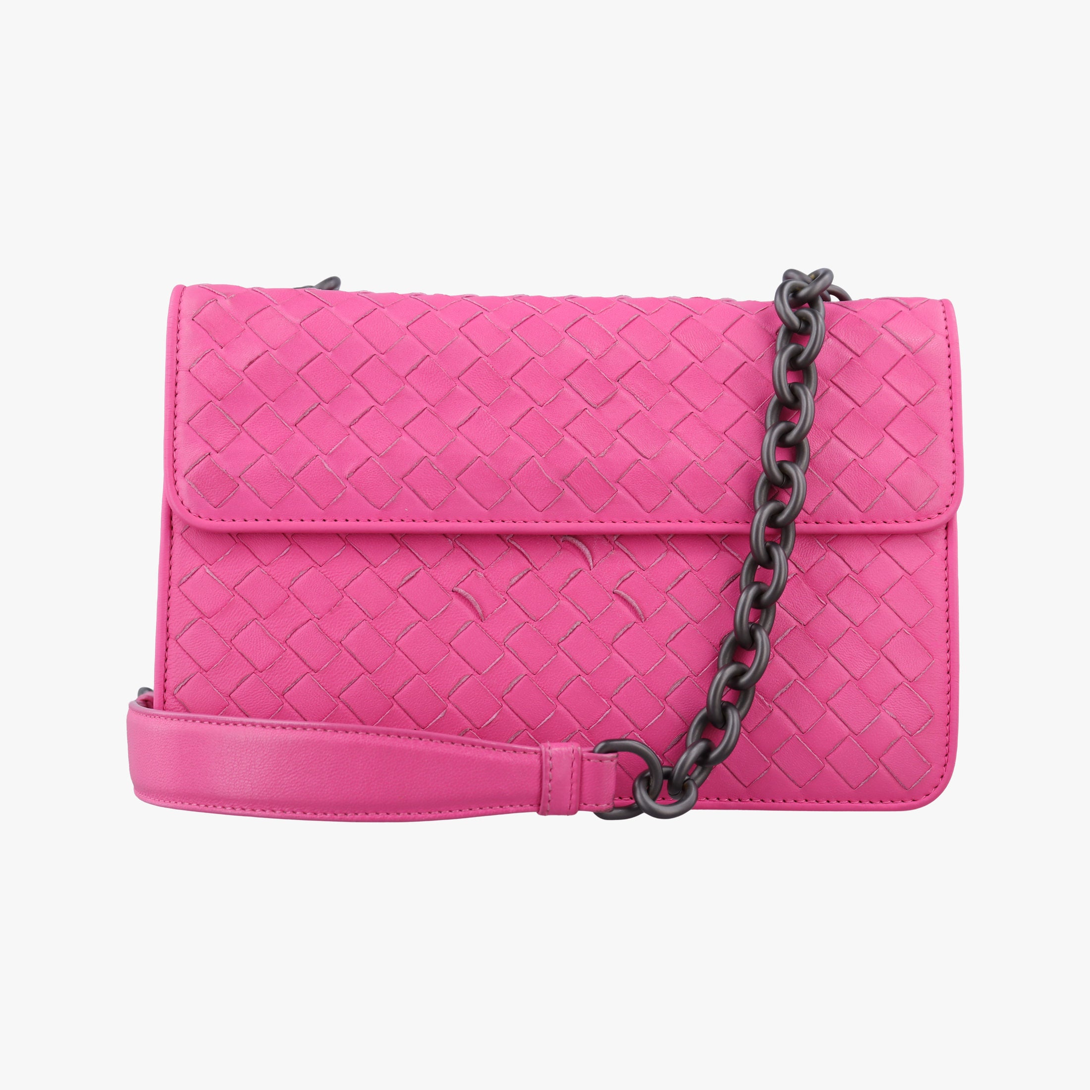 Vintage Bottega Veneta Intrecciato Olimpia Pink lambskin  shoulderbag | stylenewstar