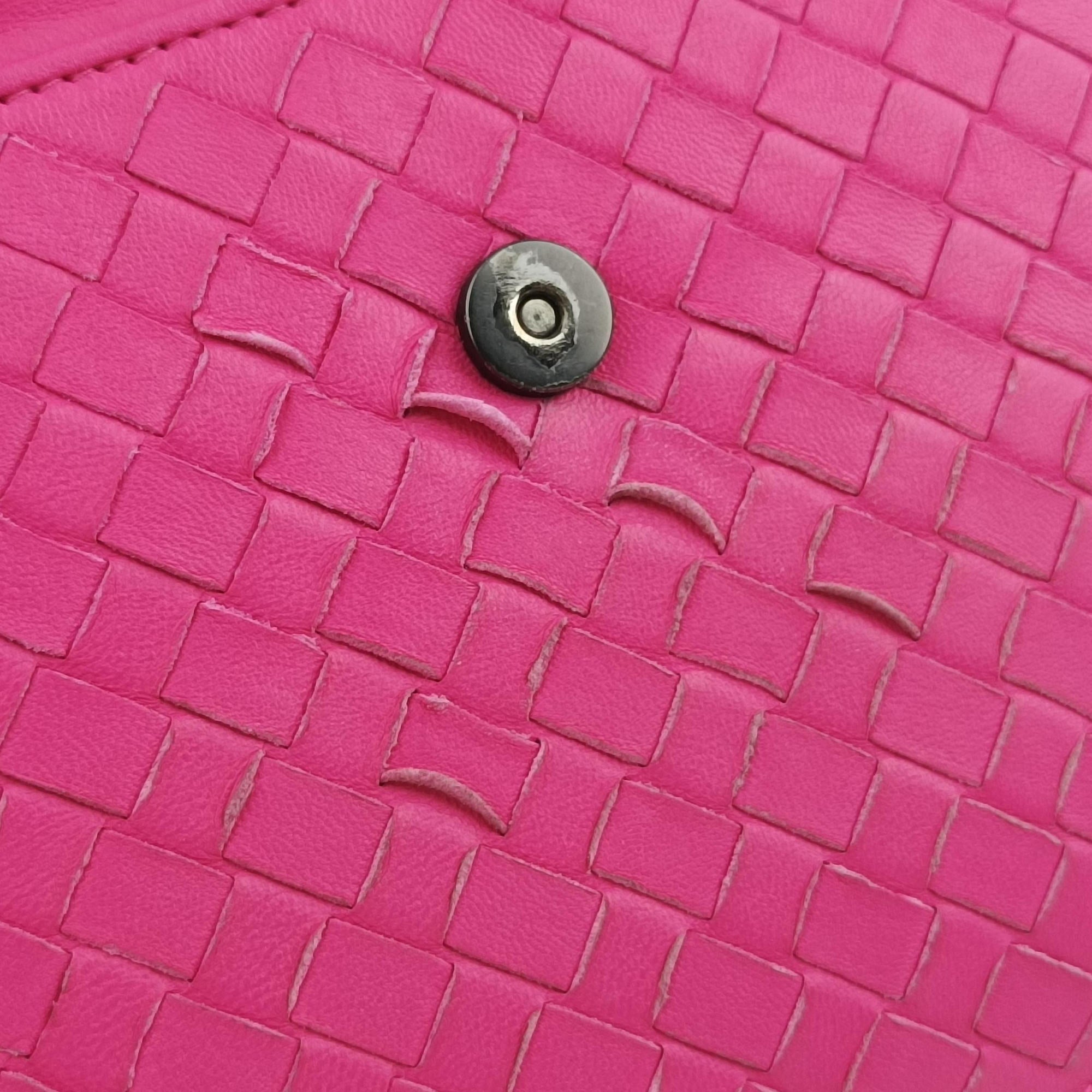 Vintage Bottega Veneta Intrecciato Olimpia Pink lambskin  shoulderbag | stylenewstar
