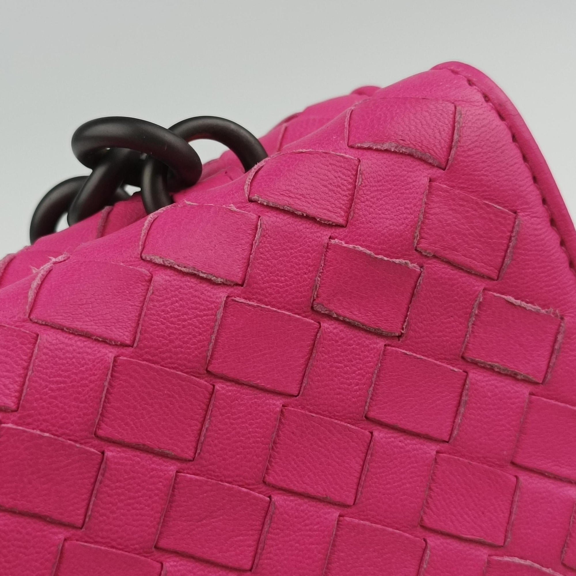 Vintage Bottega Veneta Intrecciato Olimpia Pink lambskin  shoulderbag | stylenewstar