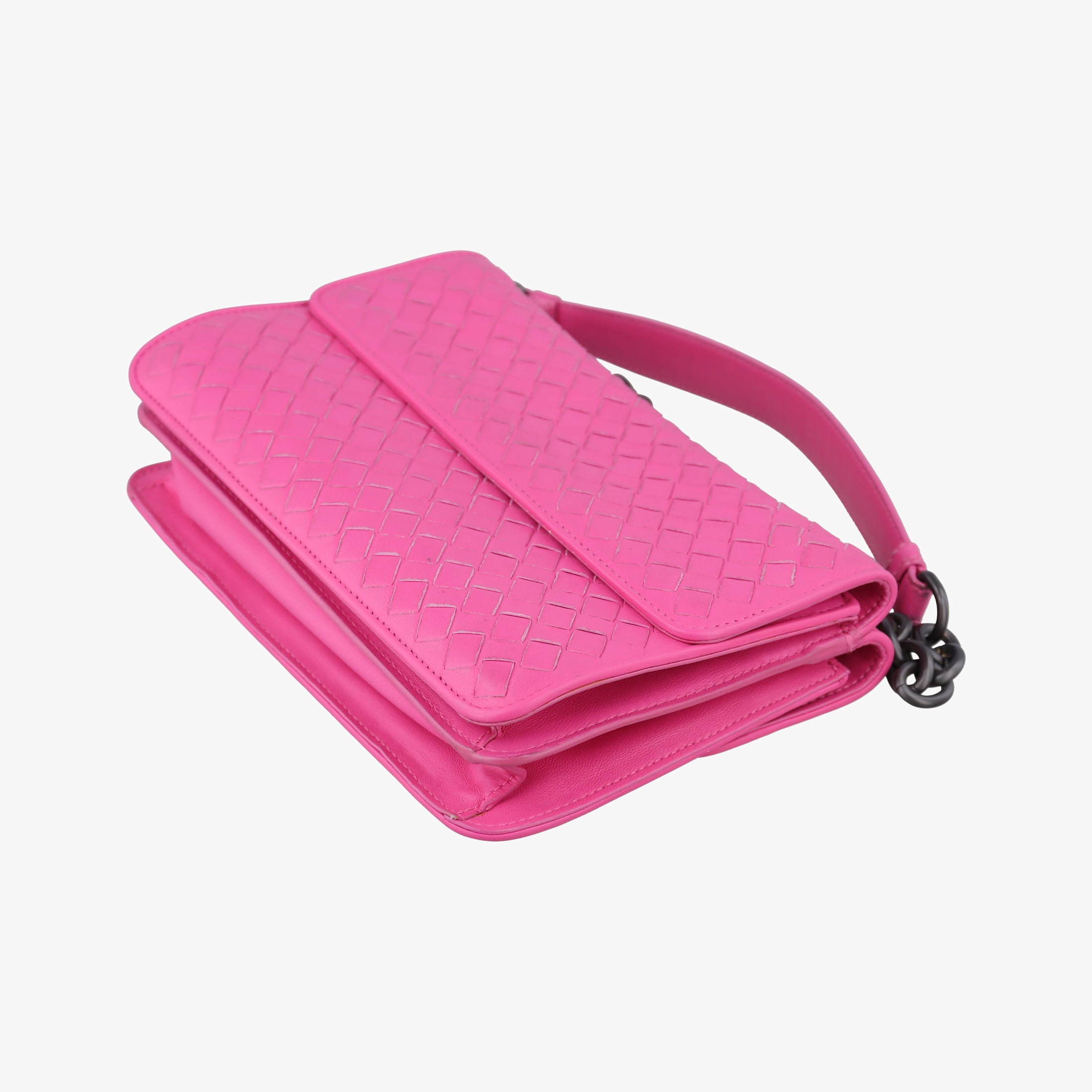Vintage Bottega Veneta Intrecciato Olimpia Pink lambskin  shoulderbag | stylenewstar