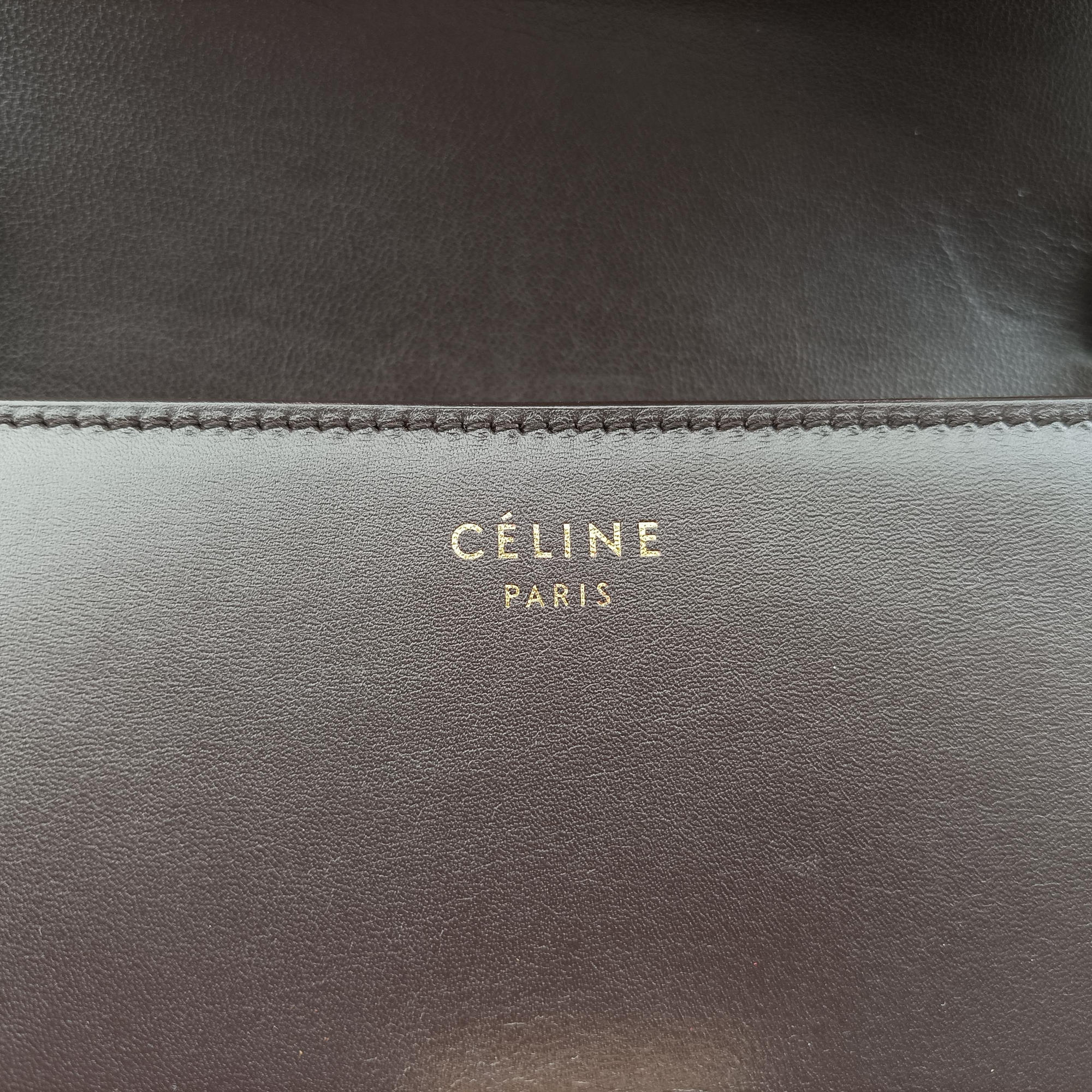 Secondhand Celine Classic Box Leopard ×Dark Brown Calfskin × Pony Hair  shoulderbag | stylenewstar