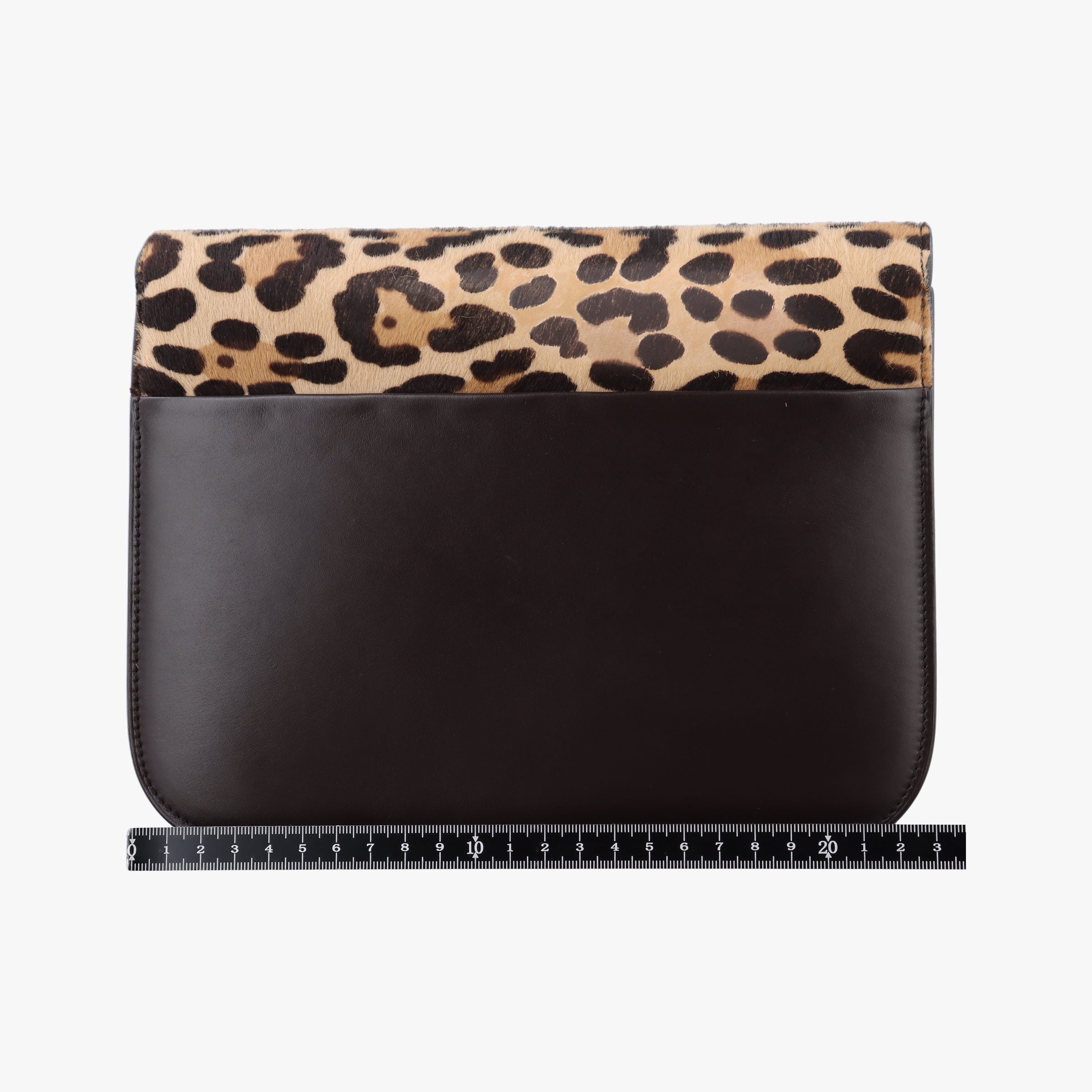 Secondhand Celine Classic Box Leopard ×Dark Brown Calfskin × Pony Hair  shoulderbag | stylenewstar