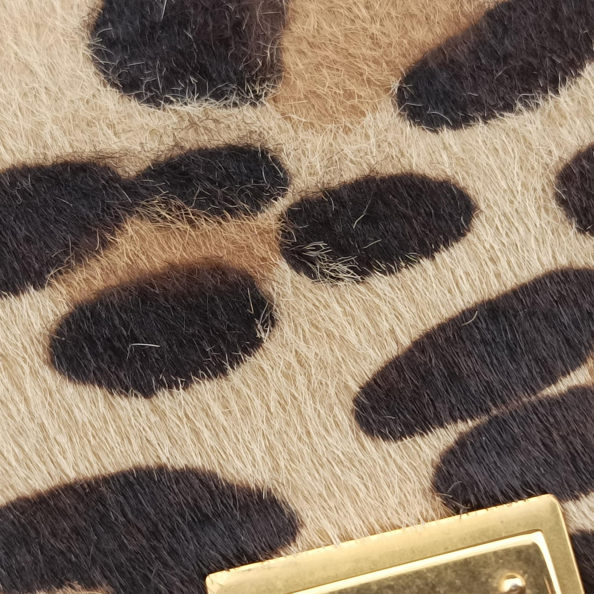 Secondhand Celine Classic Box Leopard ×Dark Brown Calfskin × Pony Hair  shoulderbag | stylenewstar
