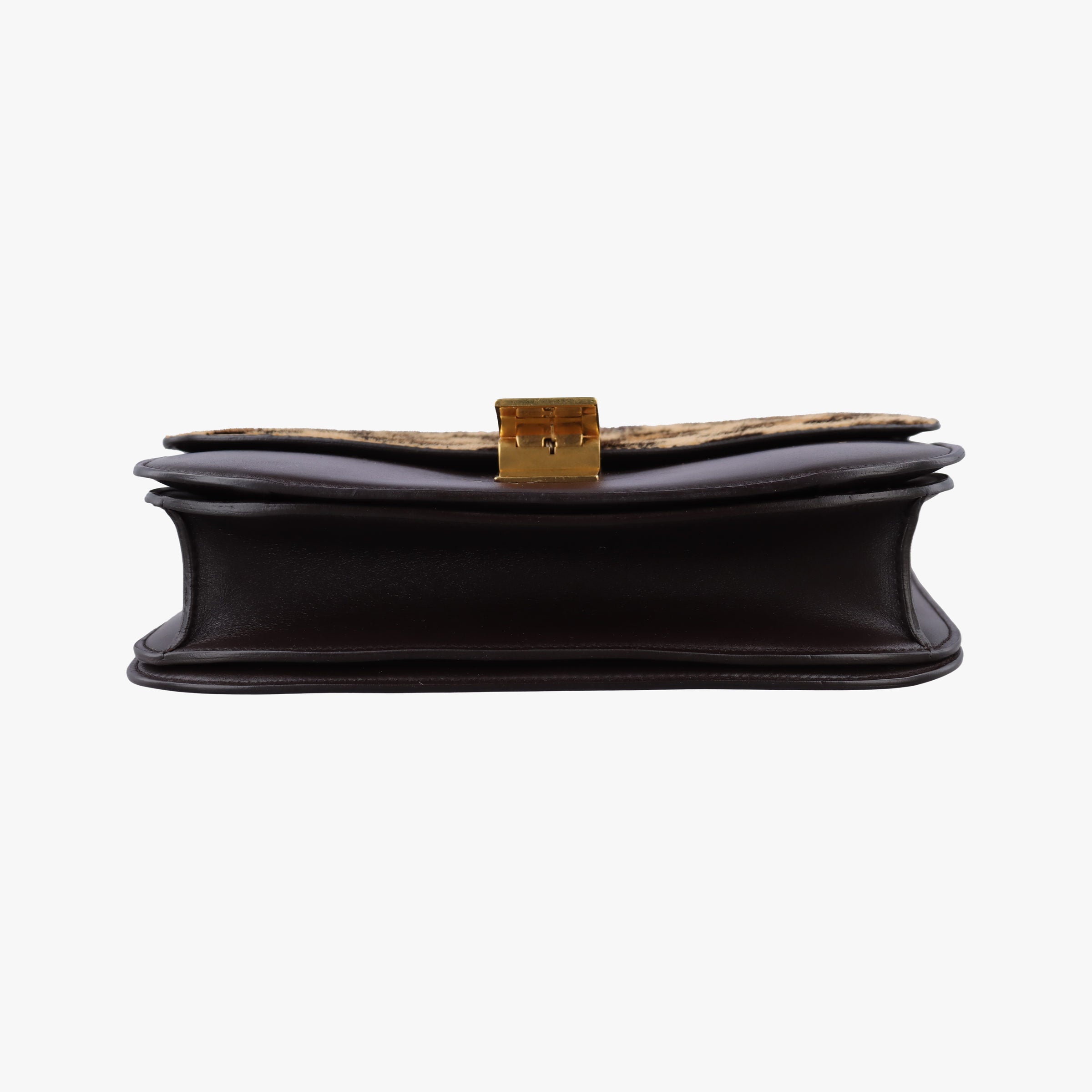 Secondhand Celine Classic Box Leopard ×Dark Brown Calfskin × Pony Hair  shoulderbag | stylenewstar
