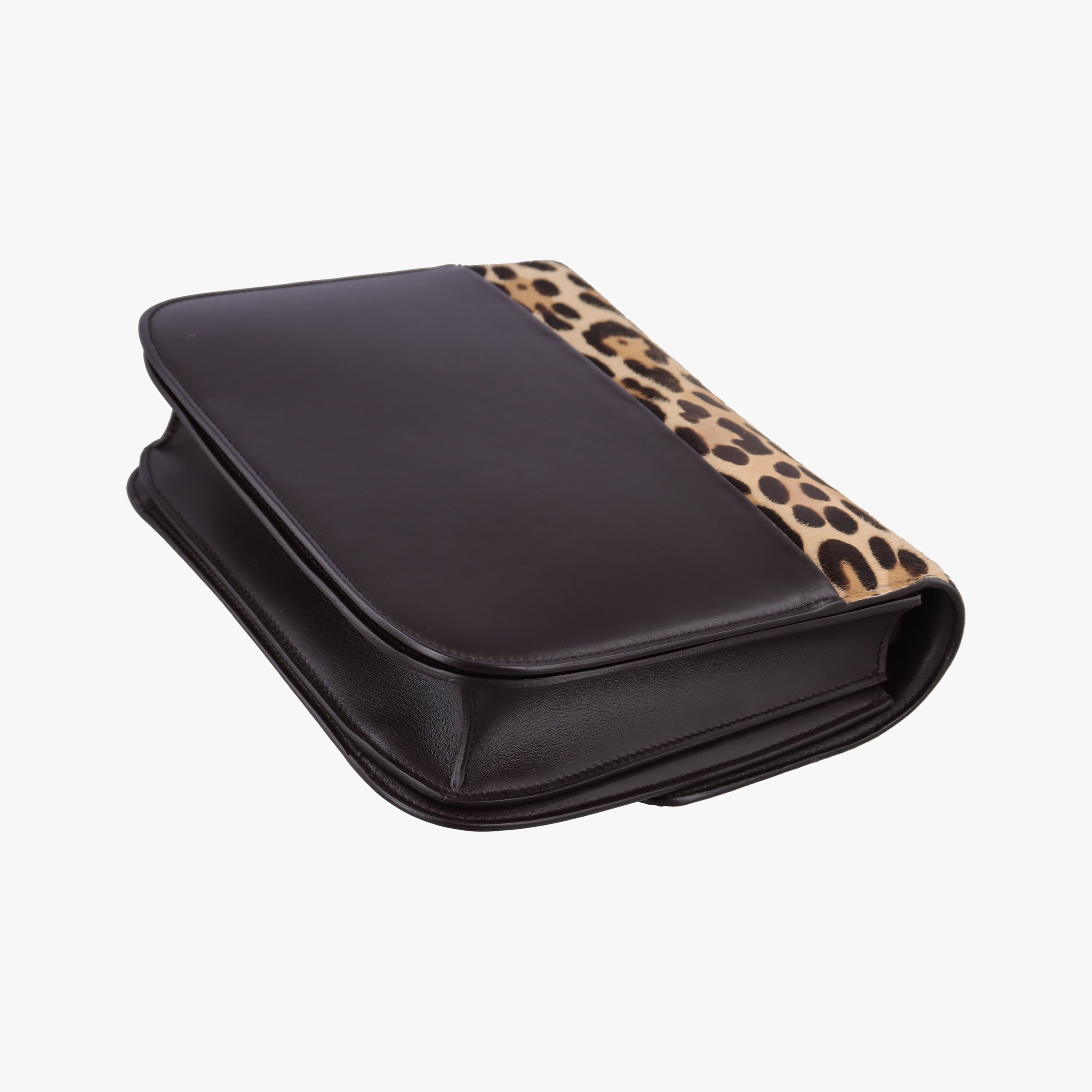 Secondhand Celine Classic Box Leopard ×Dark Brown Calfskin × Pony Hair  shoulderbag | stylenewstar