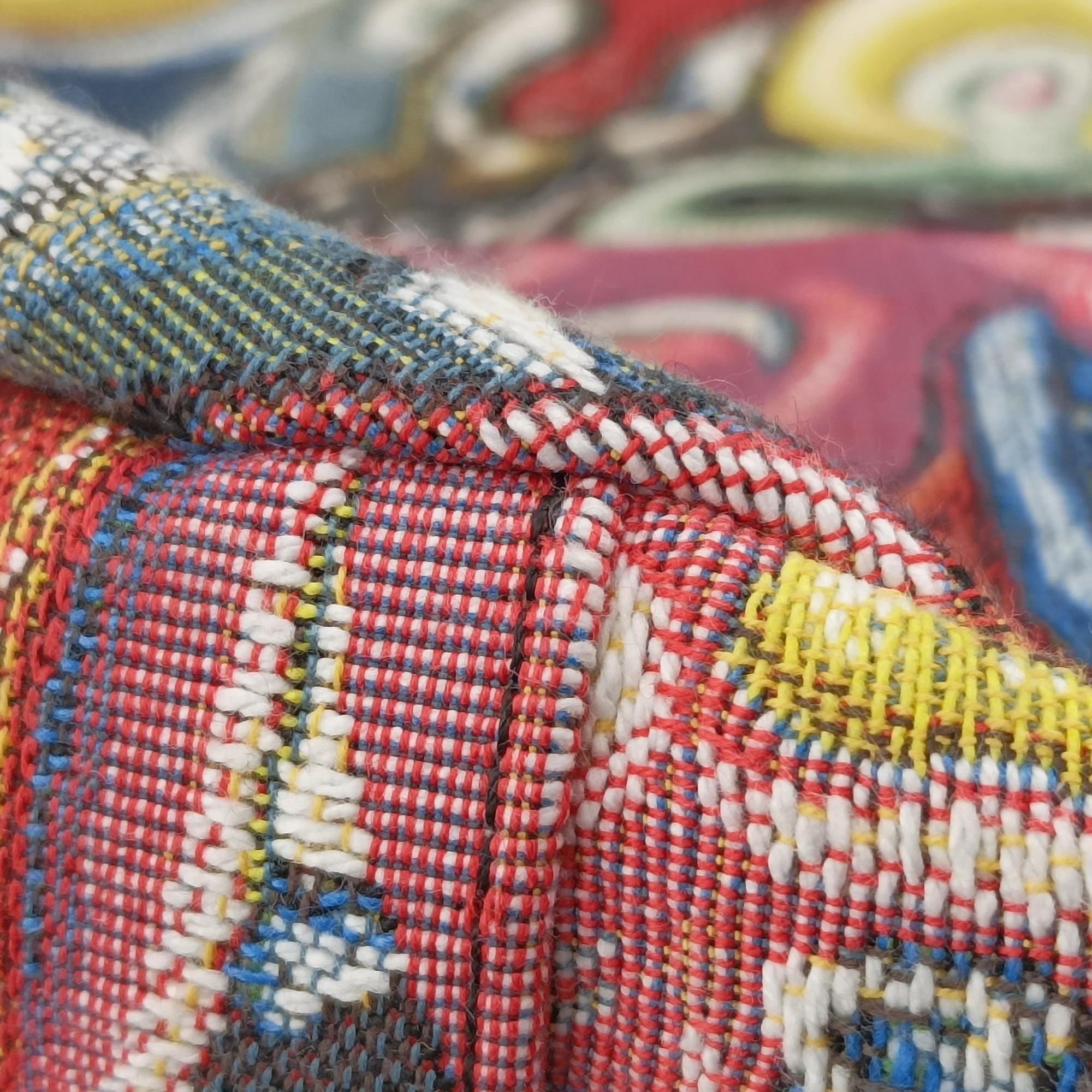 Pre-owned Christian Dior DIOR AND KENNY SCHARF Saddle Soft Multicolor Jacquard Canvas × Grained Calfskin  shoulderbag | stylenewstar