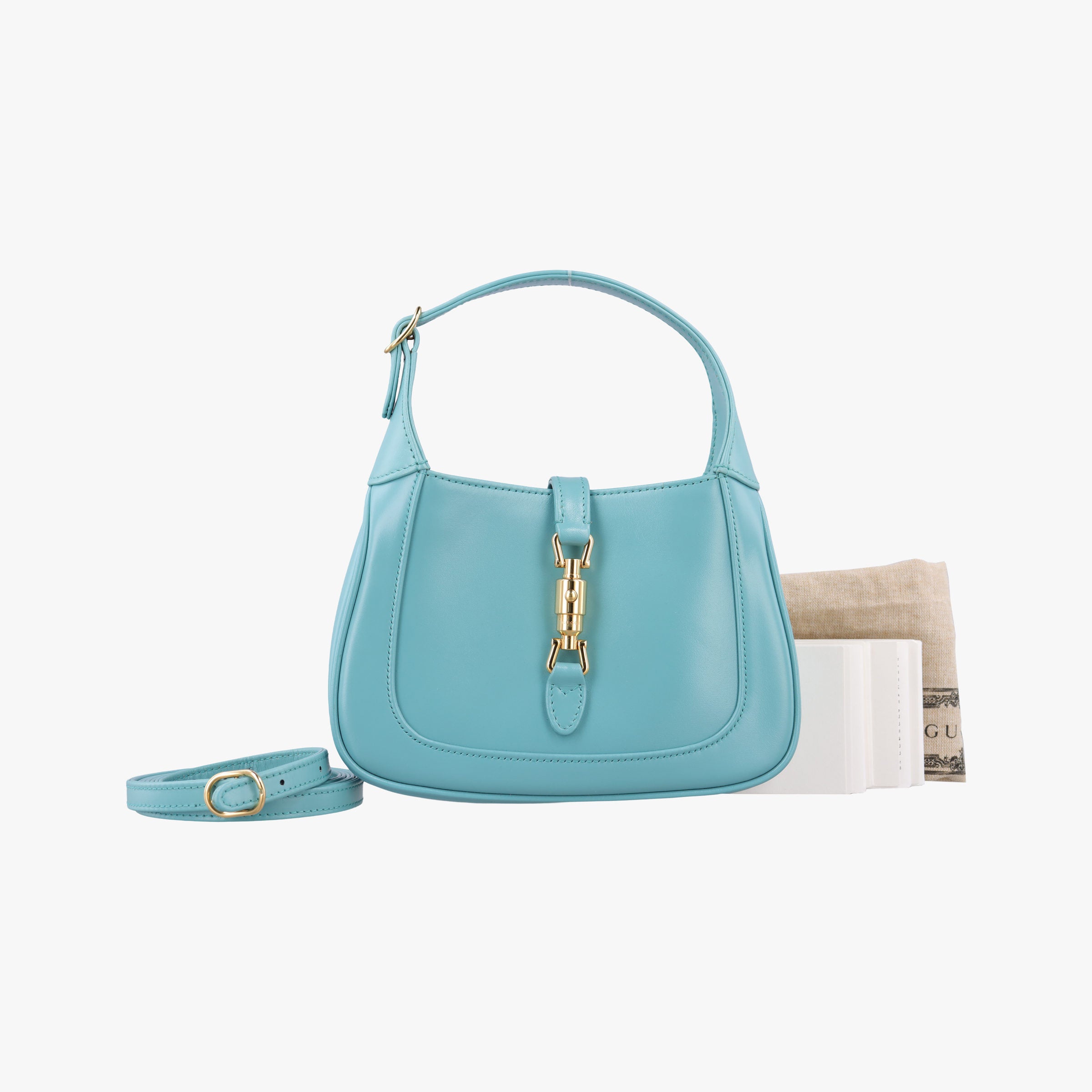 Vintage Gucci JACKIE 1961 Blue Leather 637091 shoulderbag | stylenewstar