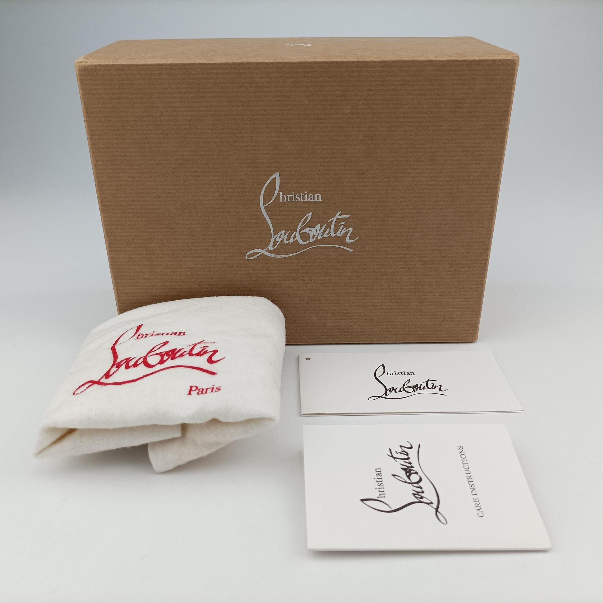 Pre-owned Christian Louboutin Sweet Charity Scarabe Spike Black Leather  shoulderbag | stylenewstar