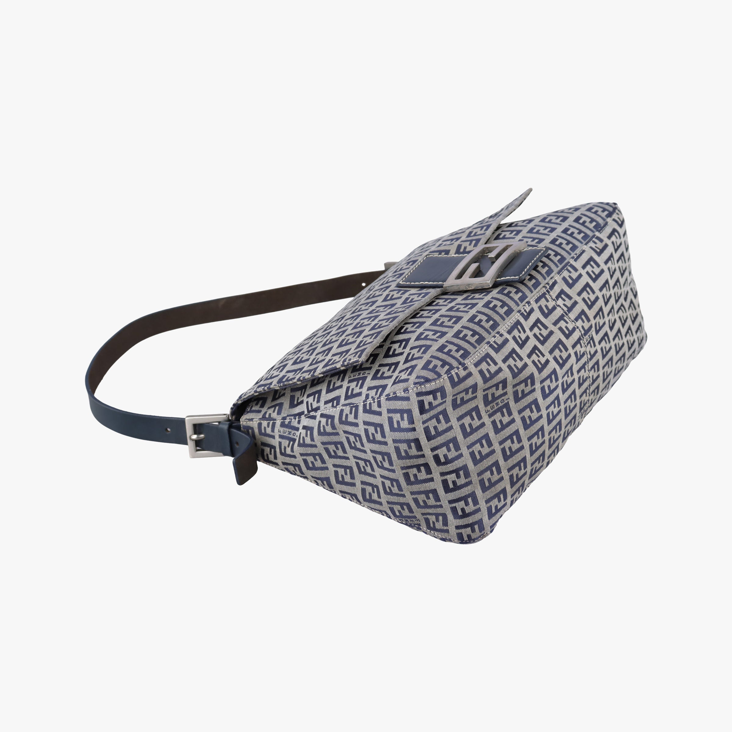 Vintage Fendi Baguette　Zucchino Navy×Grey canvas×leather 8BR001 shoulderbag | stylenewstar