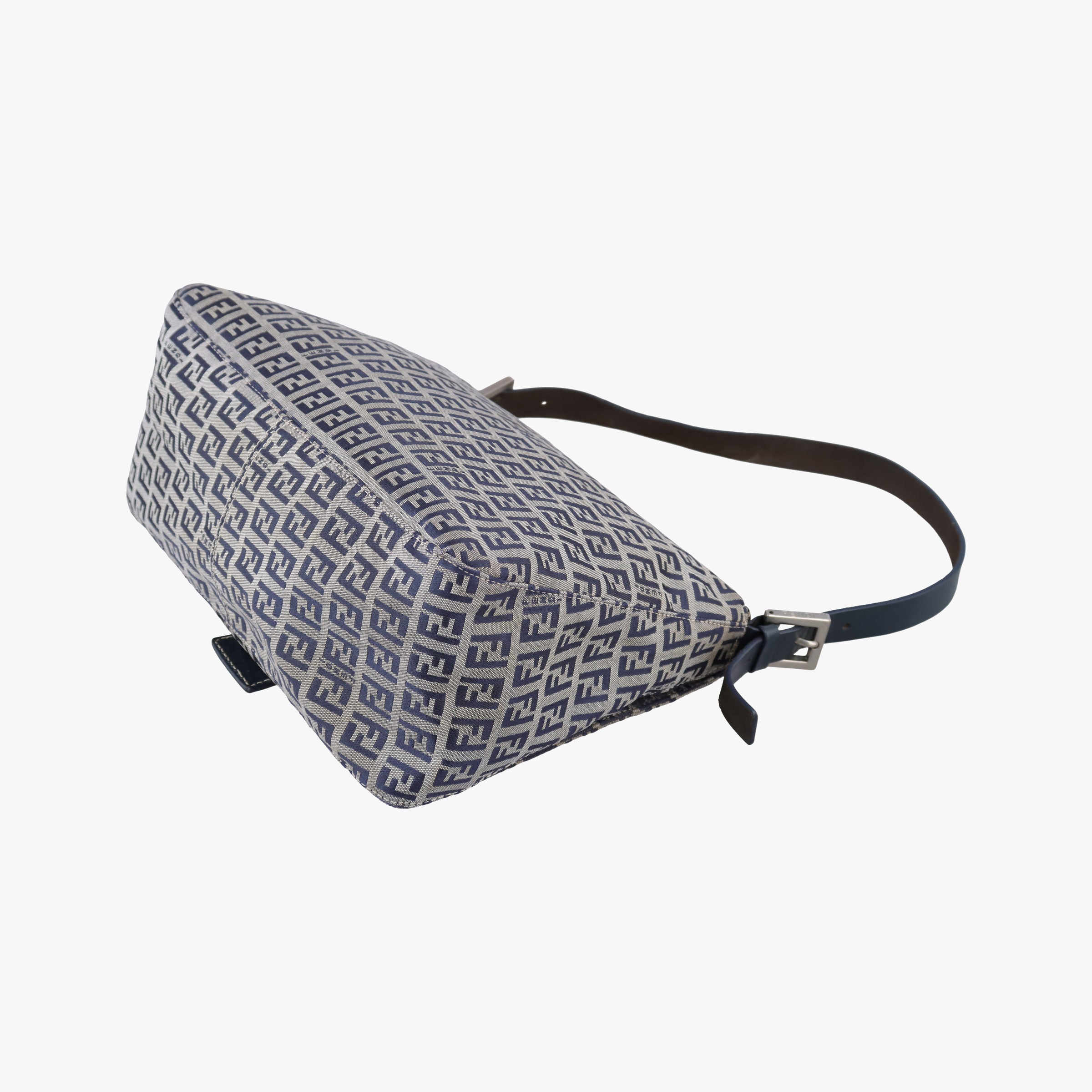 Vintage Fendi Baguette　Zucchino Navy×Grey canvas×leather 8BR001 shoulderbag | stylenewstar