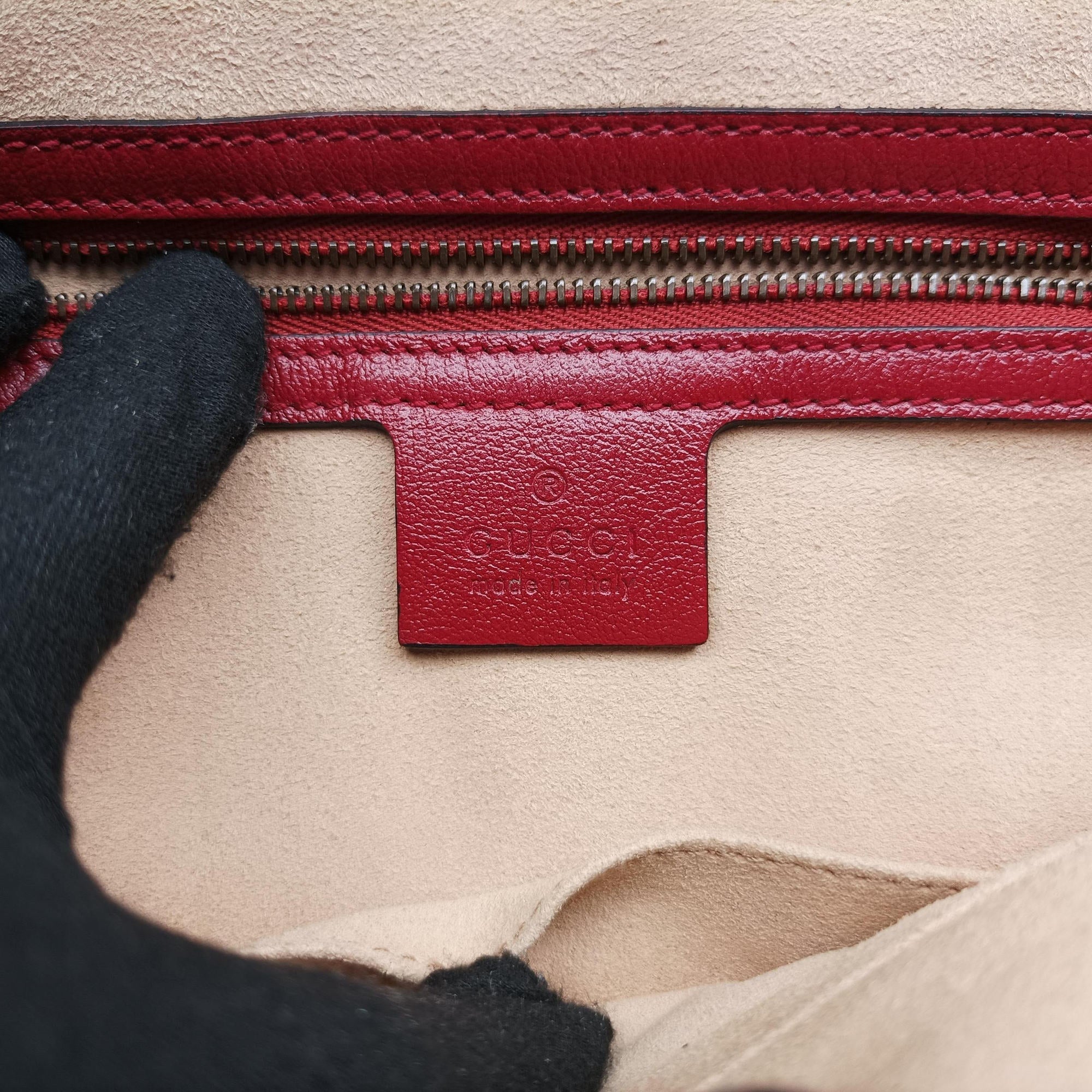 Vintage Gucci GG Marmont Black×red Leather 498109 shoulderbag | stylenewstar