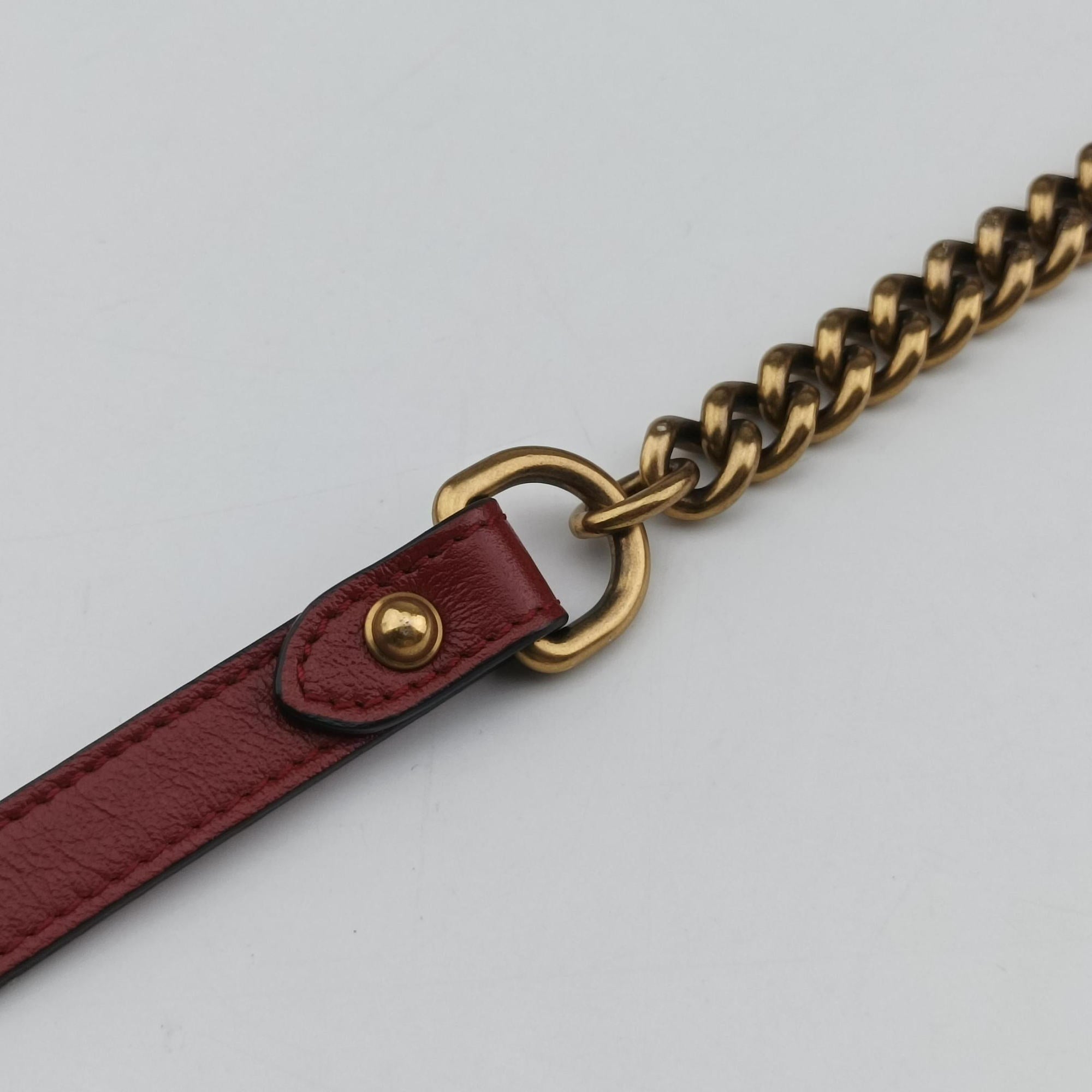Vintage Gucci GG Marmont Black×red Leather 498109 shoulderbag | stylenewstar